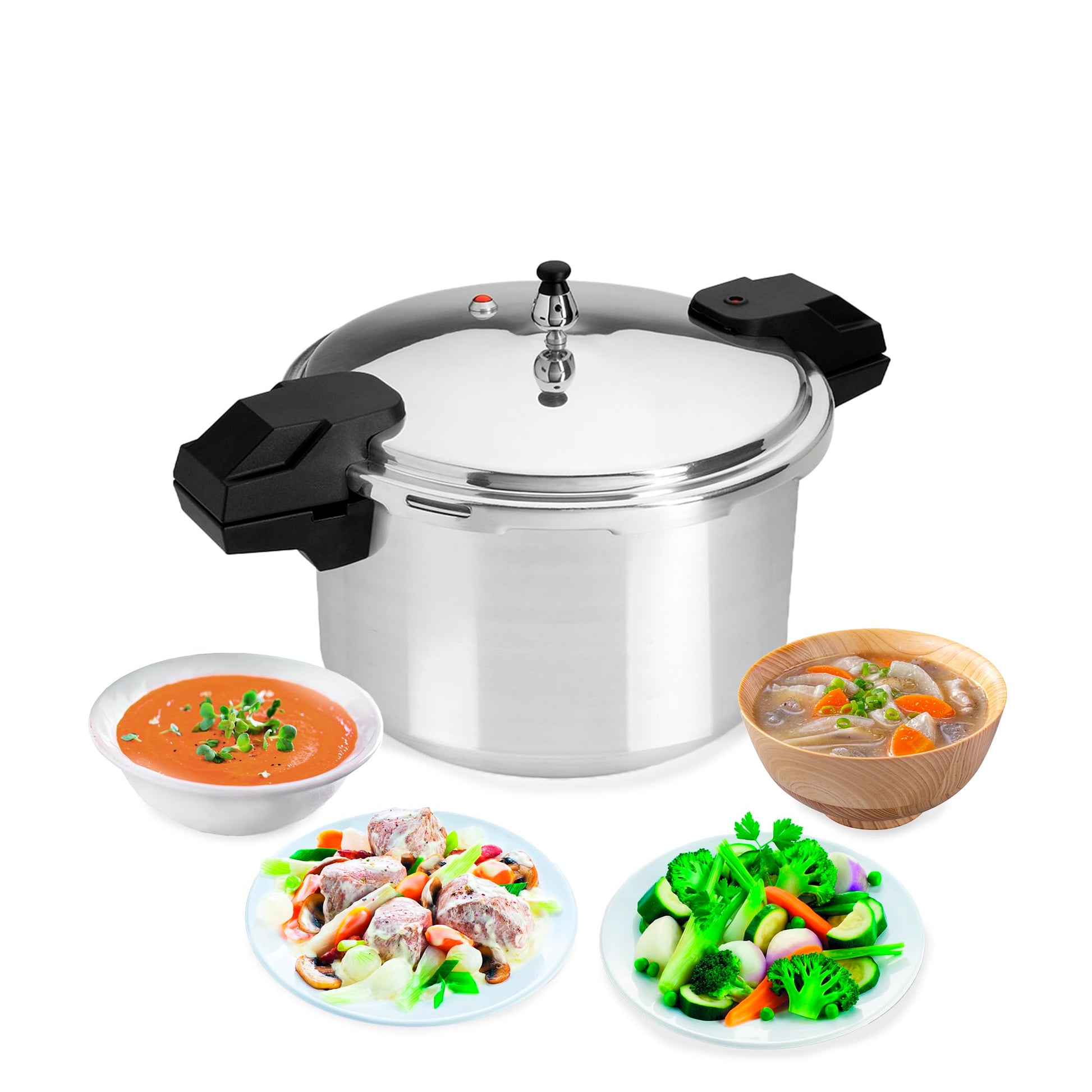 Olla Express T-fal Plateada 12 L con Cinco Sistemas de Seguridad