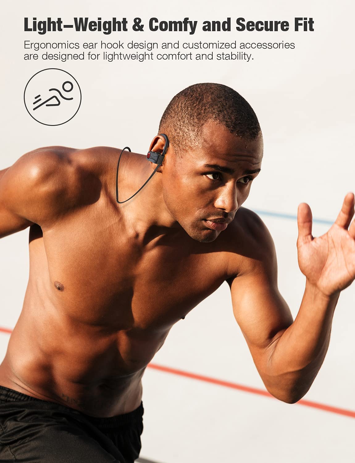 Bluetooth Headphones,[Audio-hongxin] Otium Wireless Sports Earbuds,Waterproof IPX7 w/Mic, HD Stereo Sweatproof in-Ear Earphones, Case, Fast Pairing, G