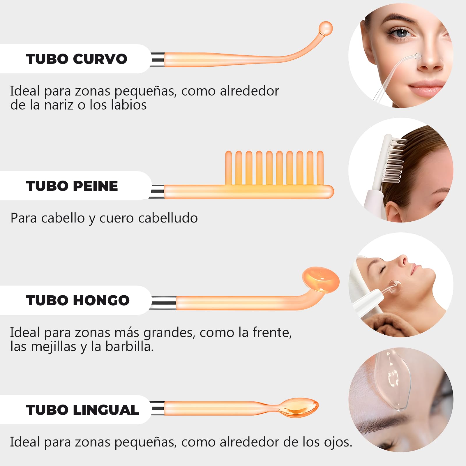 LEKOU Alta Frecuencia Estetica Facial Profesional, Facial De Alta Frecuencia Para Eliminar Arrugas y Manchas De La Piel, Masaje Facial Mejora El Cuidado De La Piel y Los Folículos Pilosos