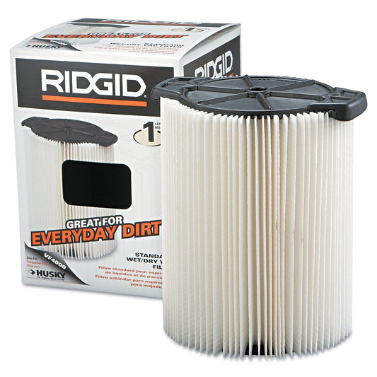 Filtro para Aspiradora RIDGID Monocapa Lavable y Reutilizable con Sujeción Qwik Lock