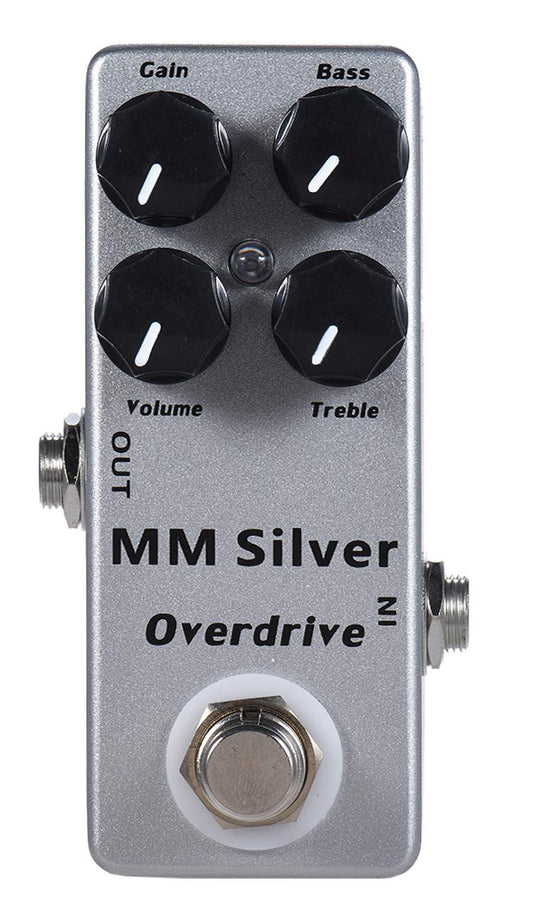 Pedal de Efecto Guitarra Eléctrica YMUZE Moskyaudio Mini Plateado Overdrive