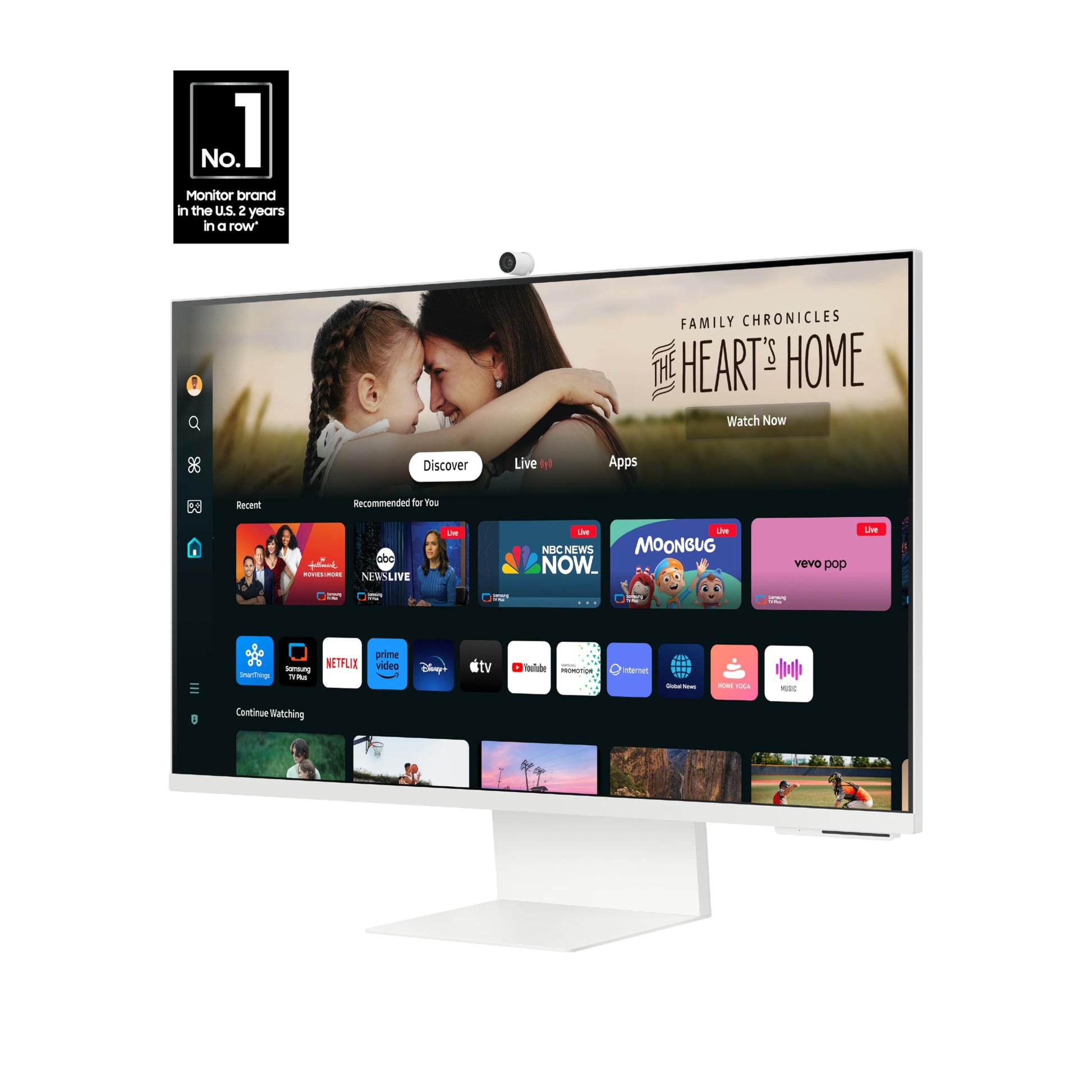 Monitor Inteligente Samsung 4K UHD 32 Pulgadas M8 con HDR10+, USB-C y Cámara Slimfit