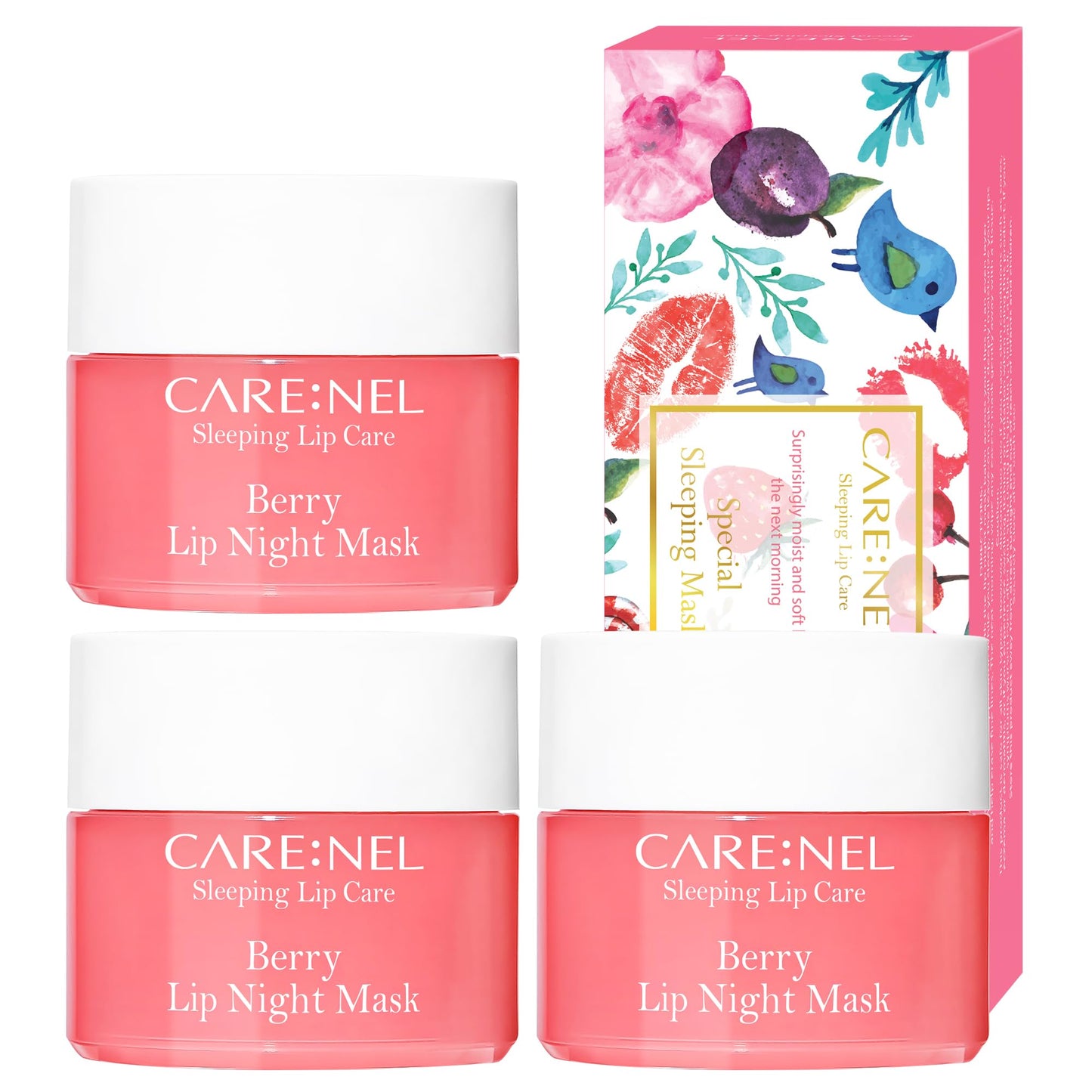 Mascarilla Labial Nocturna Korean Cosmetics CARENEL Rosa Hidratante