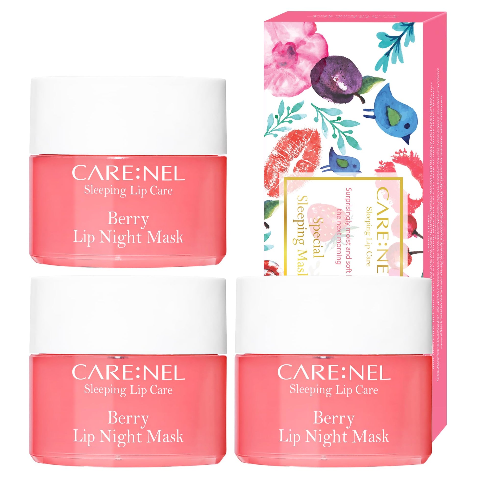 Mascarilla Labial Nocturna Korean Cosmetics CARENEL Rosa Hidratante