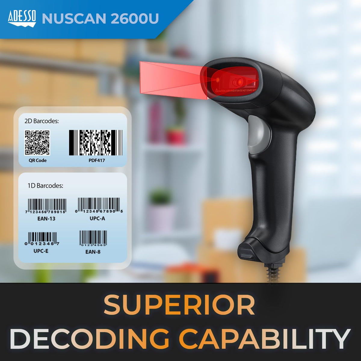 Escáner Adesso Negro USB Universal