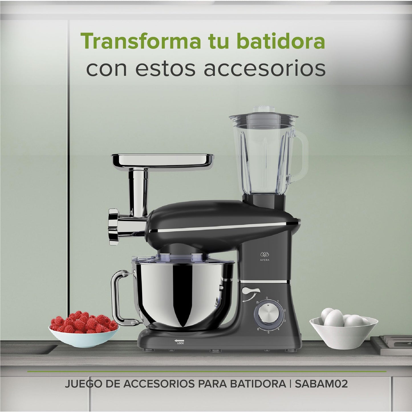 AVERA Juego de accesorios para batidora SABAM02