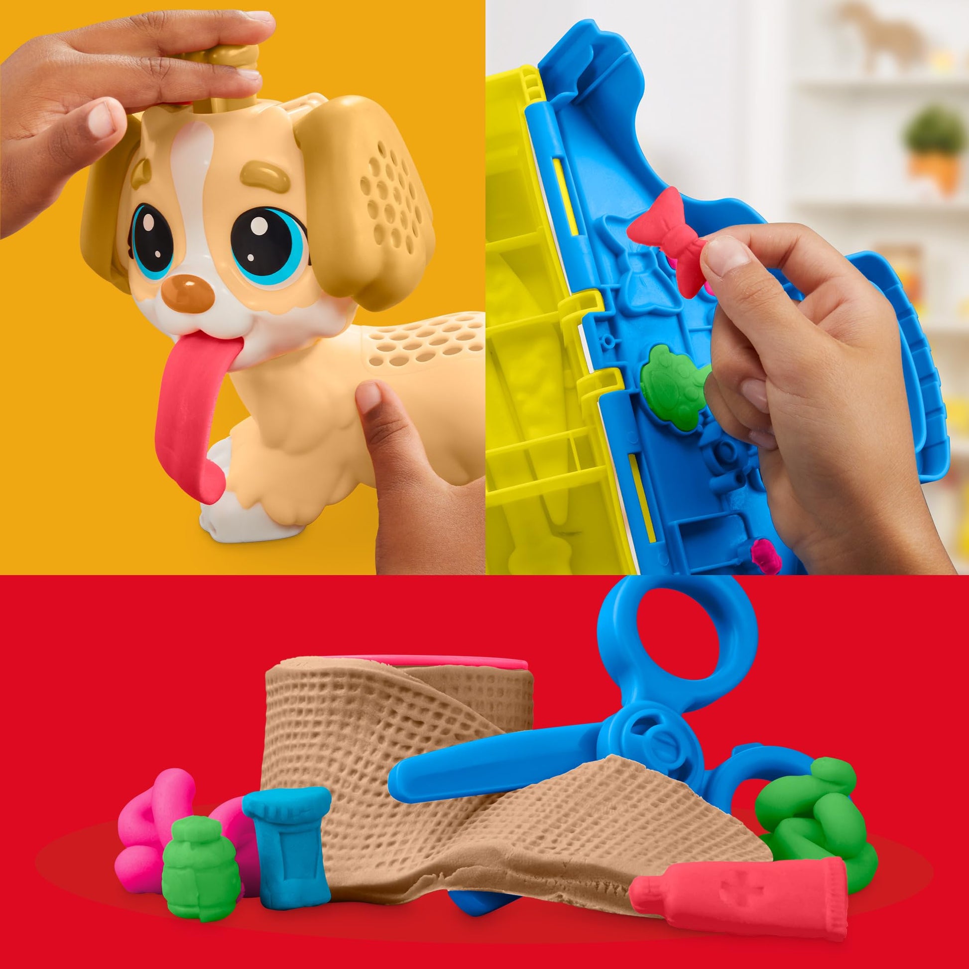 Hasbro Play-Doh Kit Veterinario Kit de Manualidades con Cachorro de Juguete, 10 Herramientas y 5 Colores para niños y niñas a Partir de los 3 años