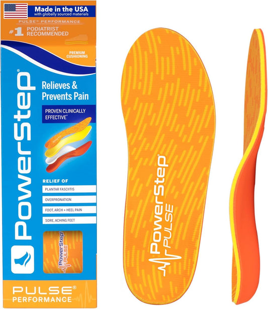 Plantillas de Soporte de Arco Neutro Powerstep Pulse Performance Amarillo