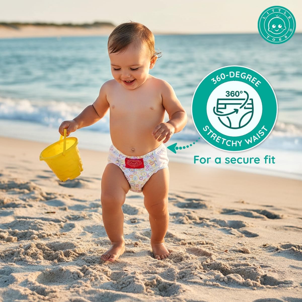Pañales desechables naturales Little Toes (grandes, 24 unidades)