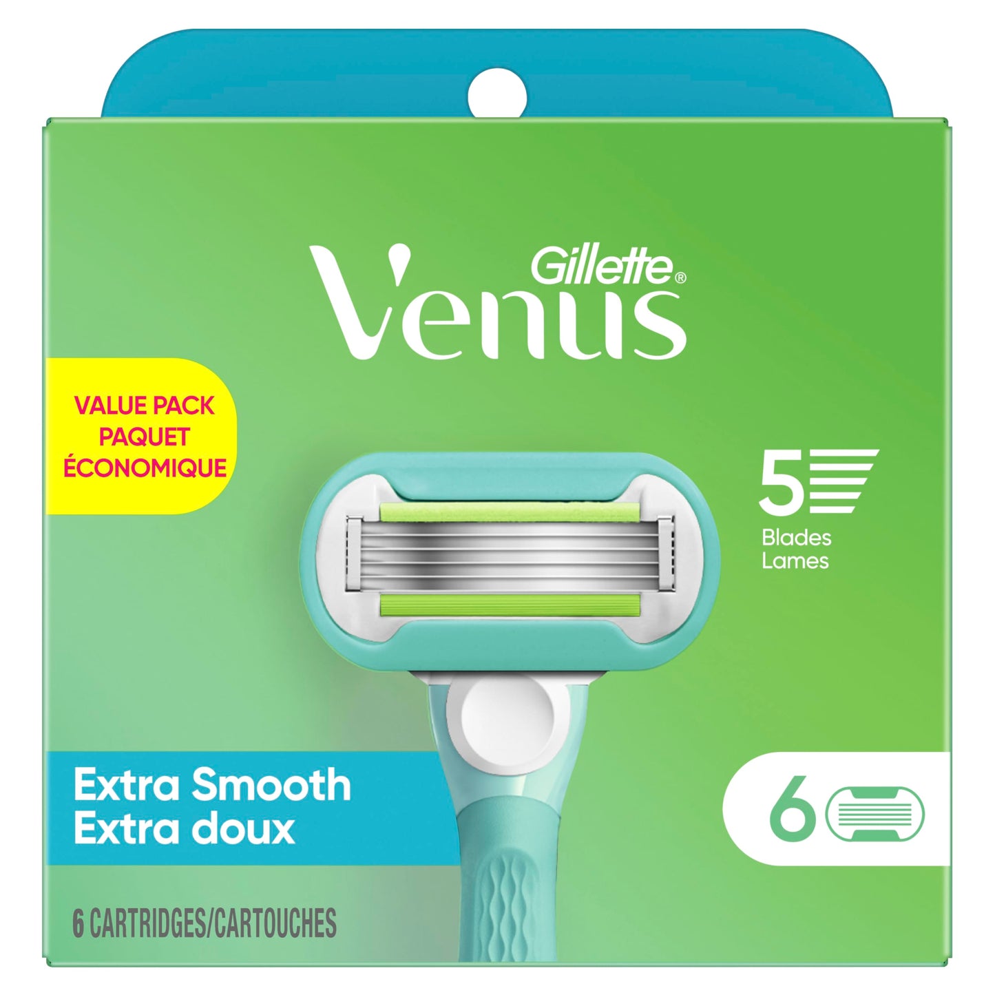 Gillette Venus - Cuchilla de afeitar para mujer (6 recambios)