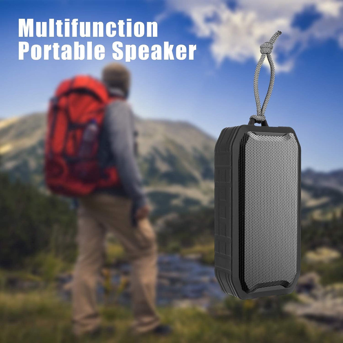 Límite-MX Bocina Bluetooth 5.0 Portátil, Duales Altavoces Bluetooth Portátil con Sonido Estéreo HD, IPX7 Impermeable, Compatible con iPhone, Android