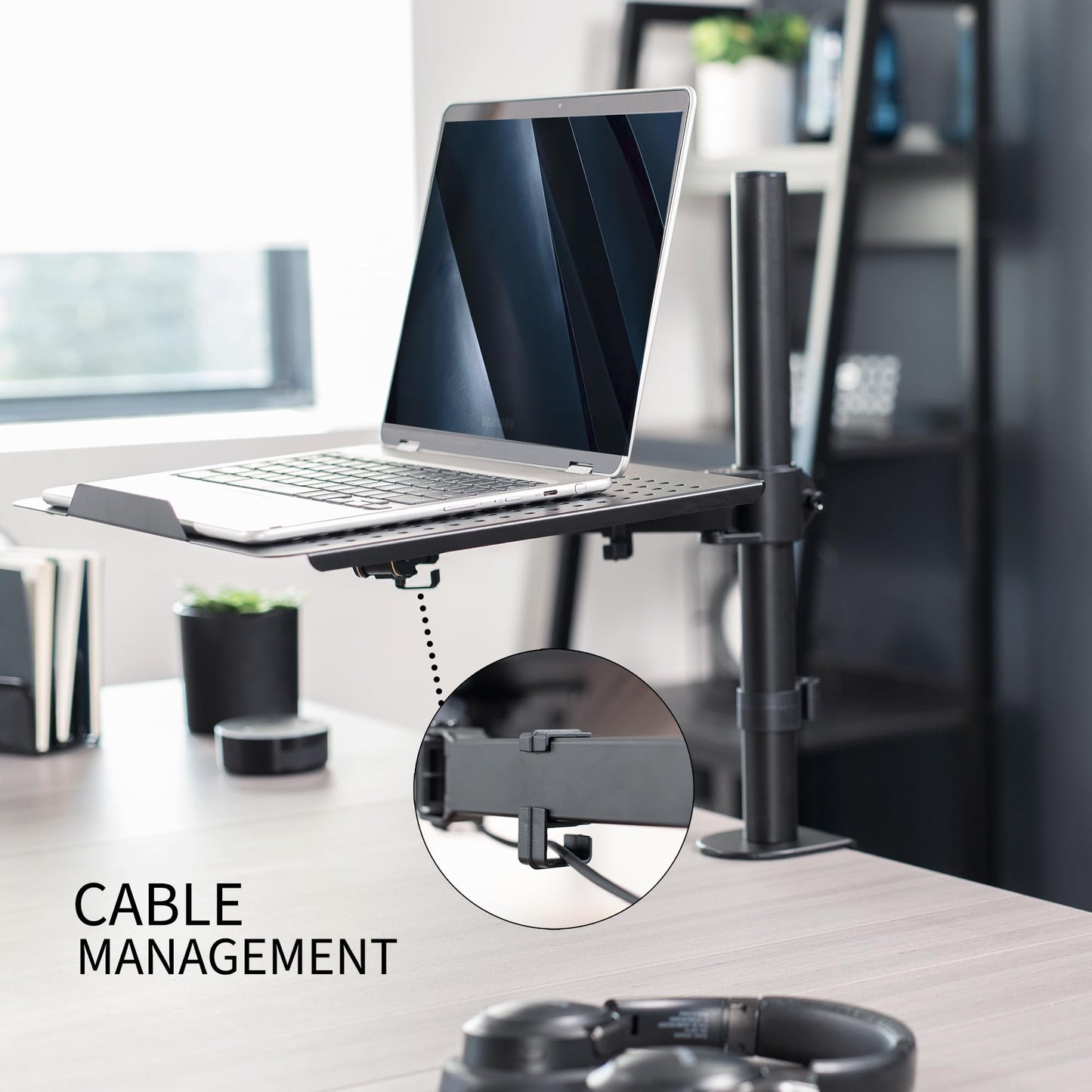 Soporte de Computadora VIVO Negro con Extensión Totalmente Ajustable para Laptop hasta 17 Pulgadas
