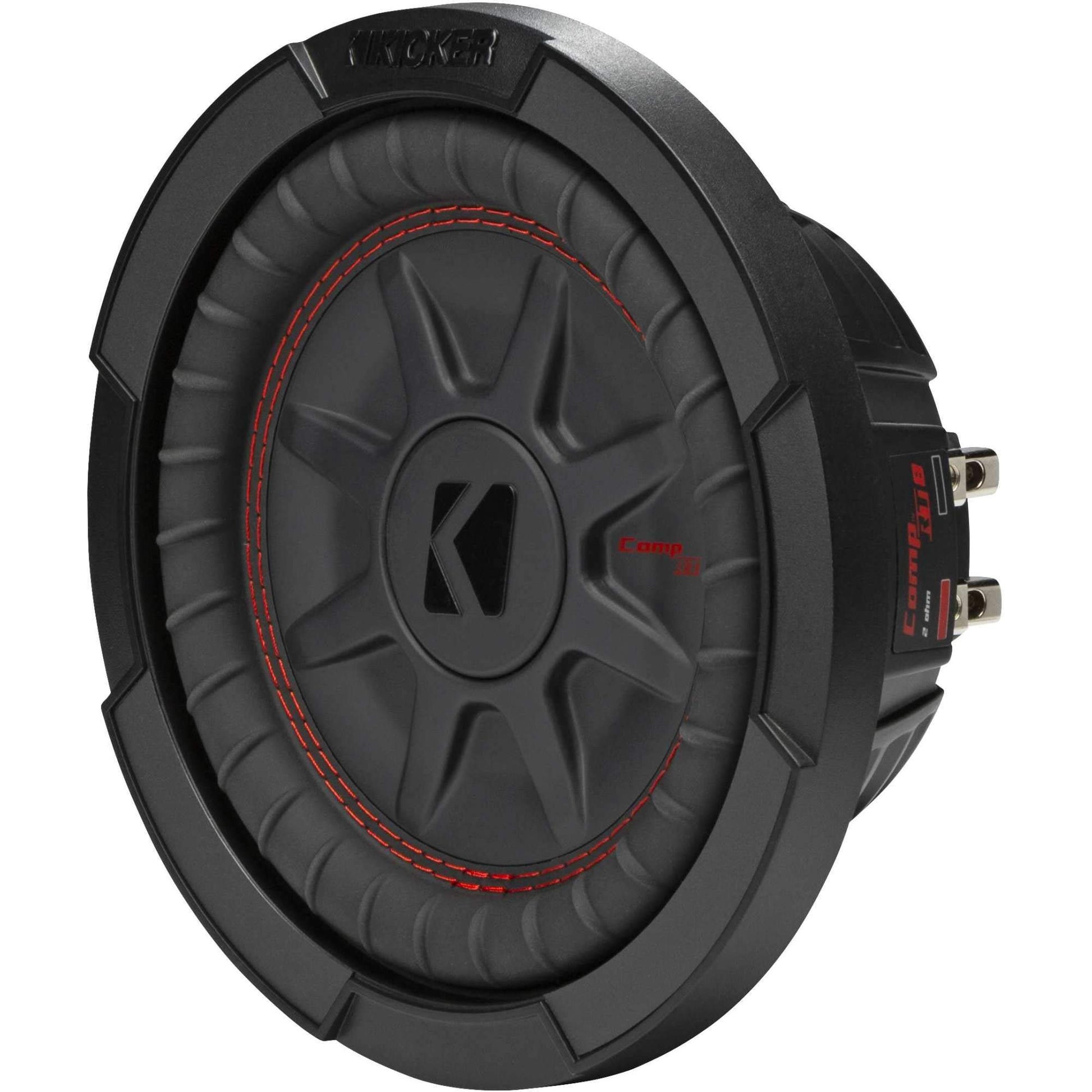 KICKER 48CWRT84 CompRT Subwoofer de 8 pulgadas, DVC, 4 ohmios
