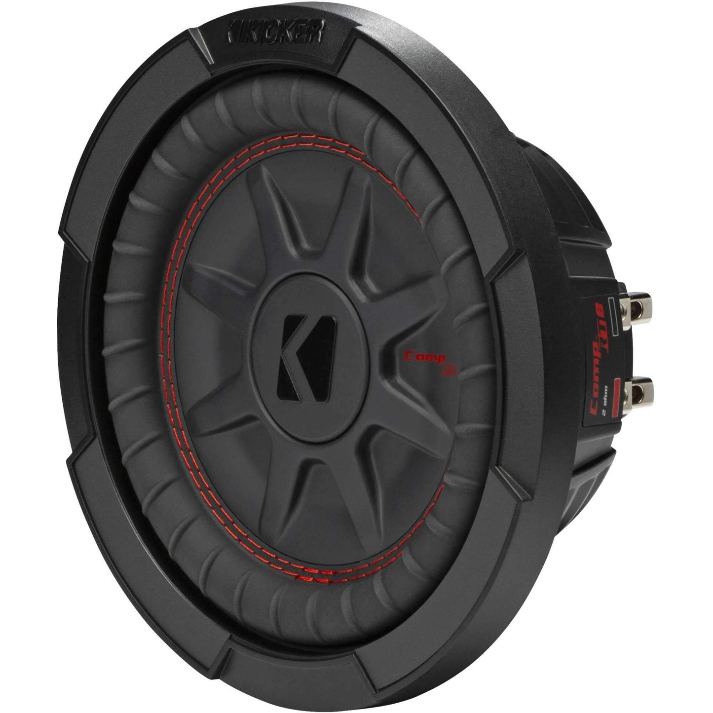 KICKER 48CWRT82 CompRT Subwoofer de 8 pulgadas, DVC, 2 ohmios