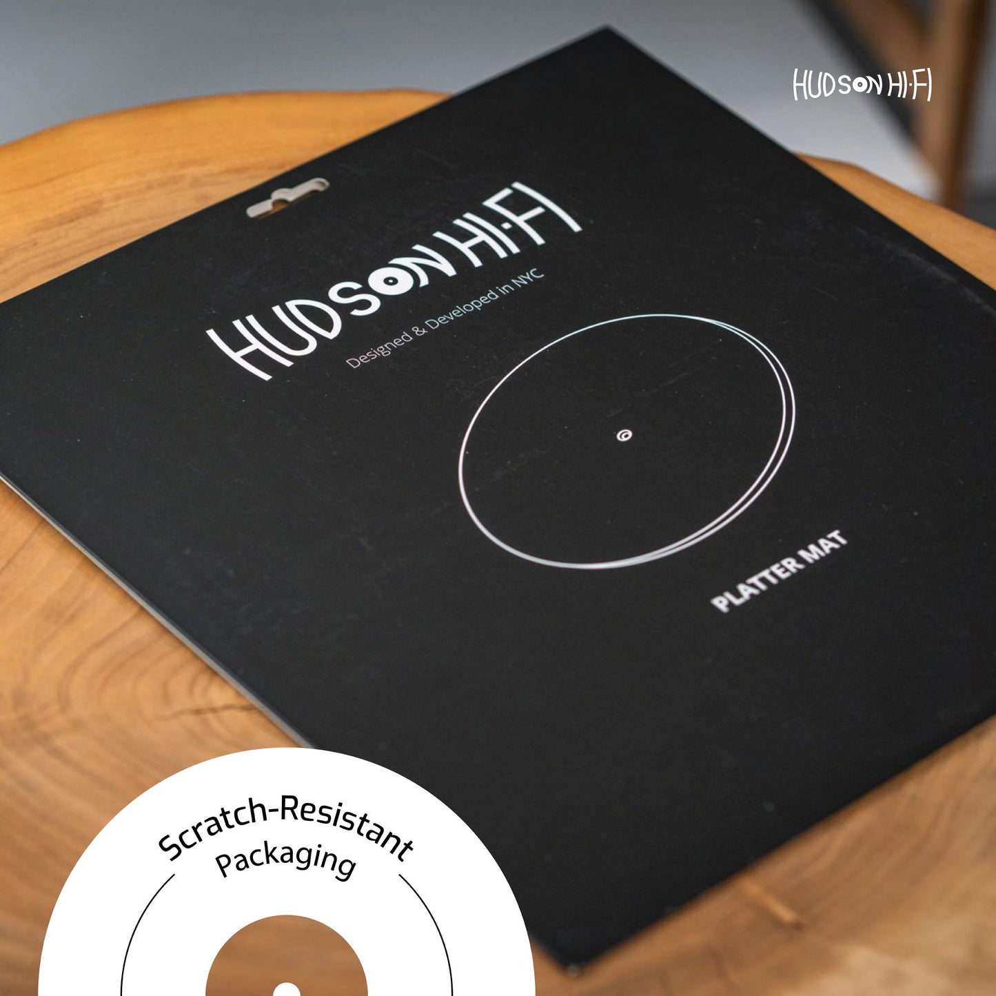 Hudson Hi-Fi Estera giratoria de acrílico - LP Slipmat para tornamesas y Tocadiscos de Vinilo - GreenLit - Verde Neon