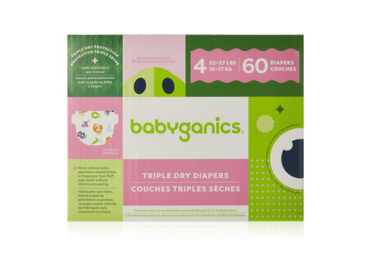 Pañales BabyGanics Talla 4 Ultra Absorbentes 60 Unidades