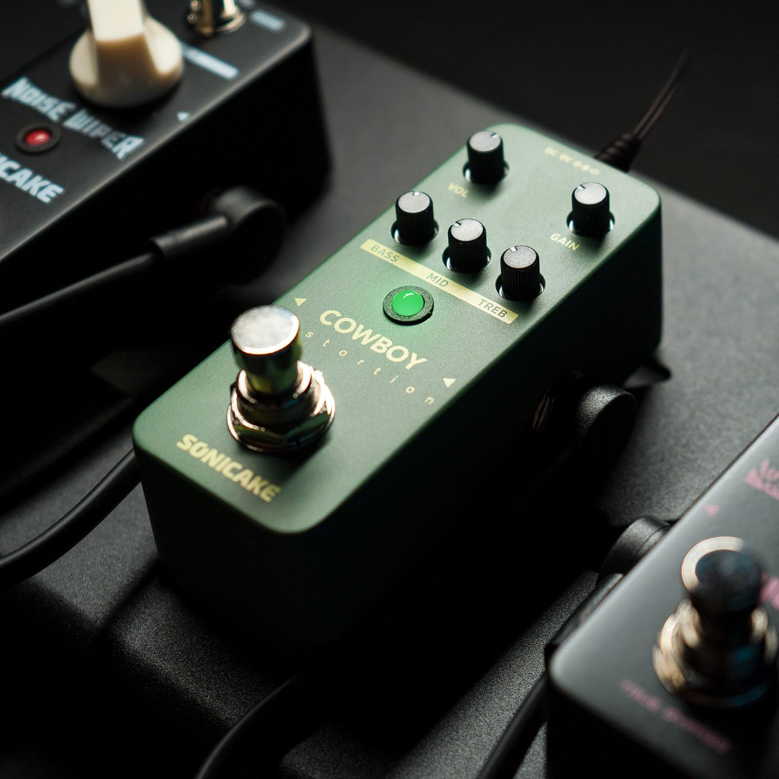 Pedal de Guitarra Distorsión SONICAKE Distorsión de Vaquero Mini de Alta Ganancia