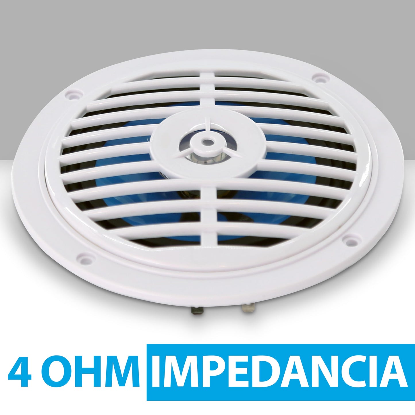 Pyle Bocinas Marinas 5.25 Pulgadas 100 Vatios, 2 Vías, Altavoces para Exteriores, Impermeables y Resistentes, Cono Policarbonato, Borde de Tela, 1 Par