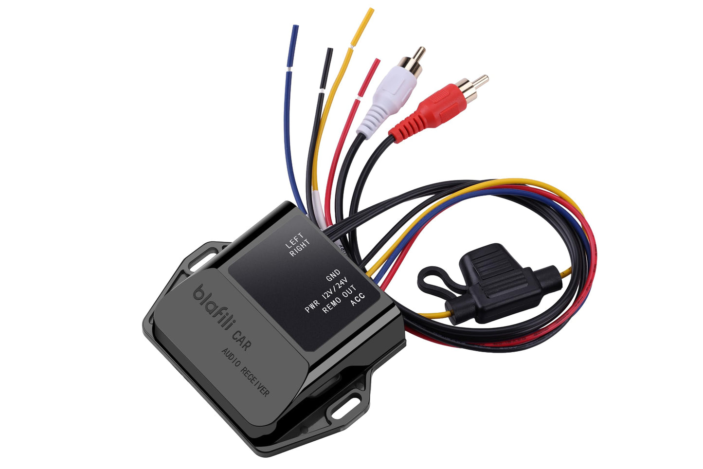 blafili - Receptor Bluetooth 5.2 para coche, aptX adaptable, aptX HD, AAC, SBC, compatible con 12 V/24 V, disparador remoto, salida RCA estéreo, adaptador inalámbrico A2DP para coche, camión, marina
