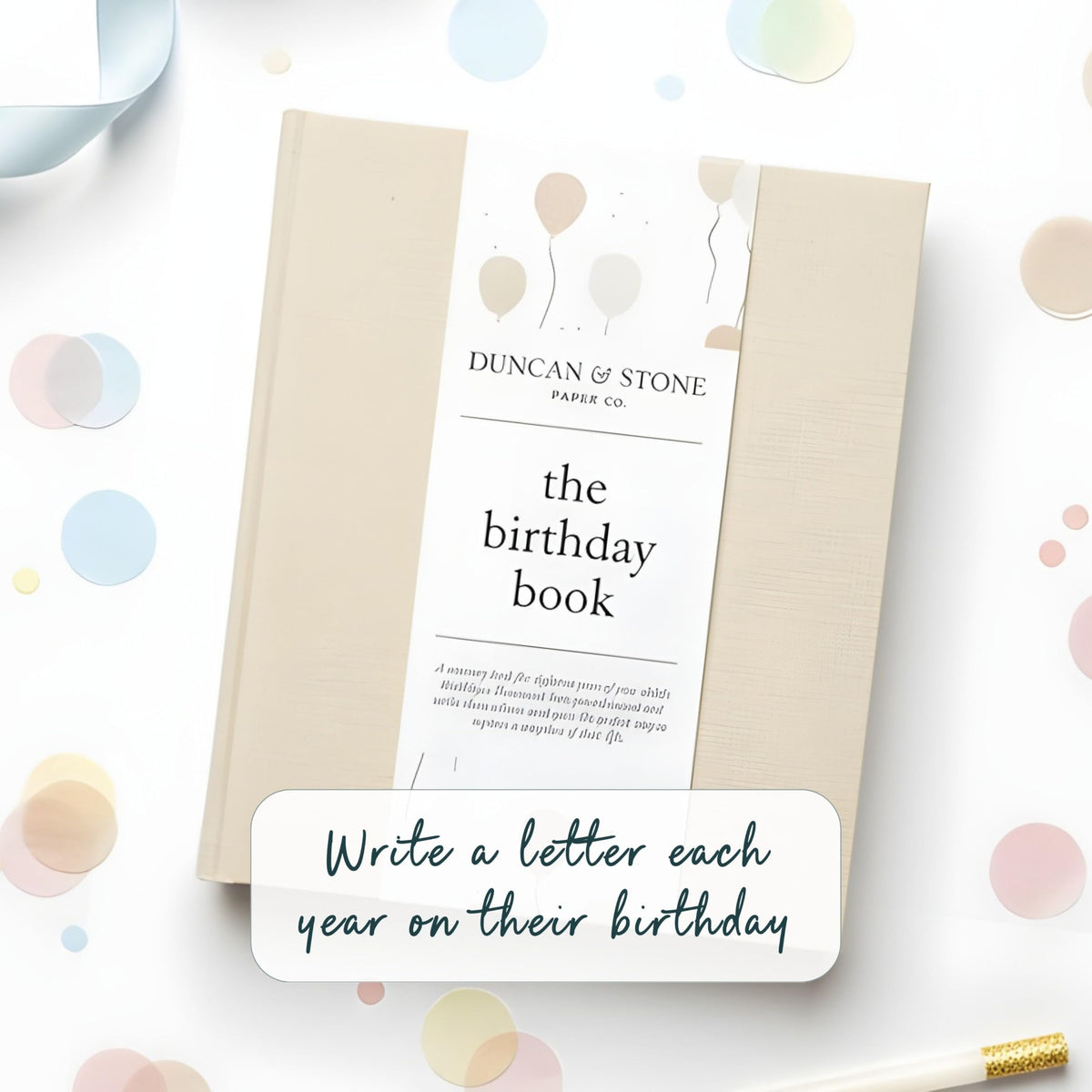 Libro de Cumpleaños Duncan & Stone para Bebés y Álbum de Memoria
