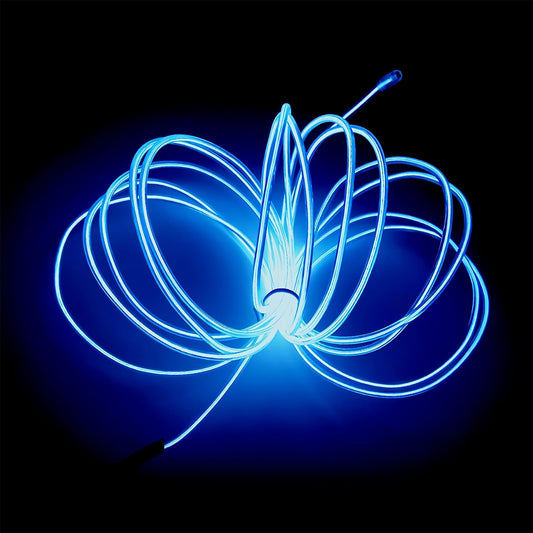 Cable de luz de neón EL de 19,6 ft/6 m, tira de luz LED con 3 modos de iluminación, IP65 resistente al agua, tira led neon cortable para Navidad,decoración bricolaje, fiesta y decoración del hogar