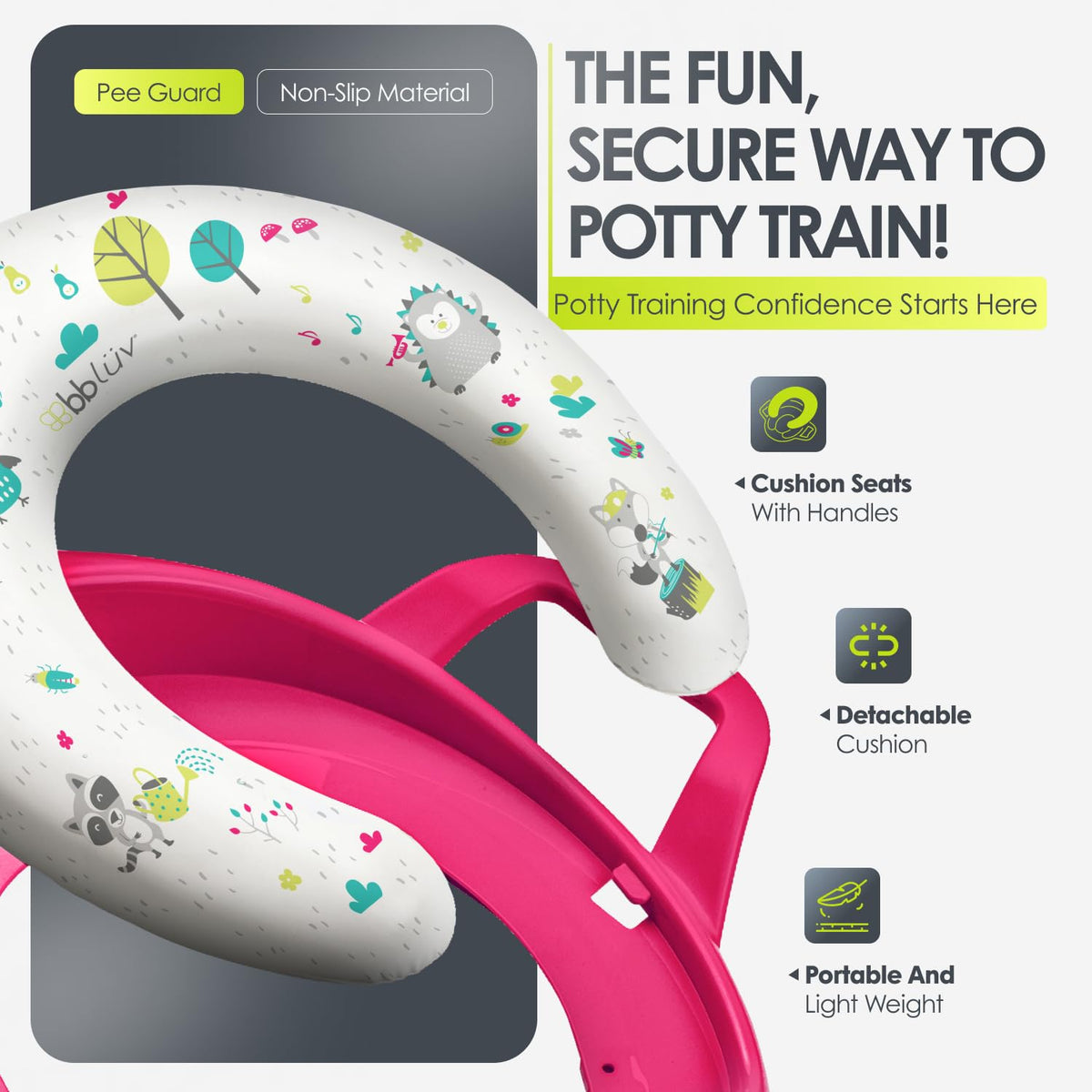 bbluv Poti asiento entrenador para baño - Pink