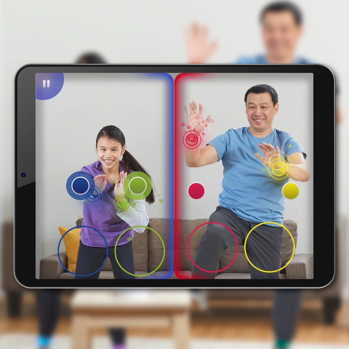Juego Interactivo Twister Air Aplicación AR Azul Activo para Niños y Adultos