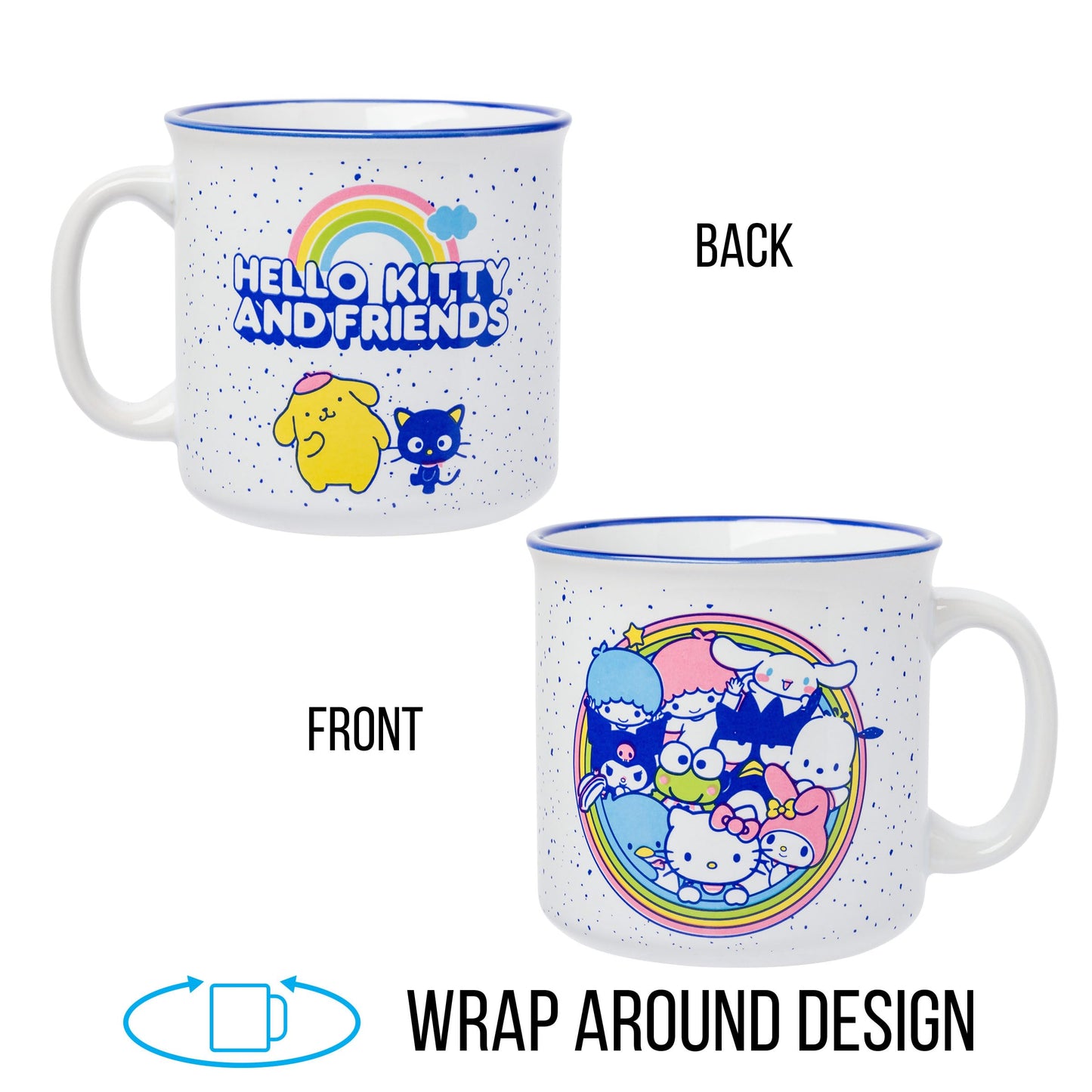 Taza de Cerámica Silver Buffalo Sanrio Hello Kitty Amigos para Campista