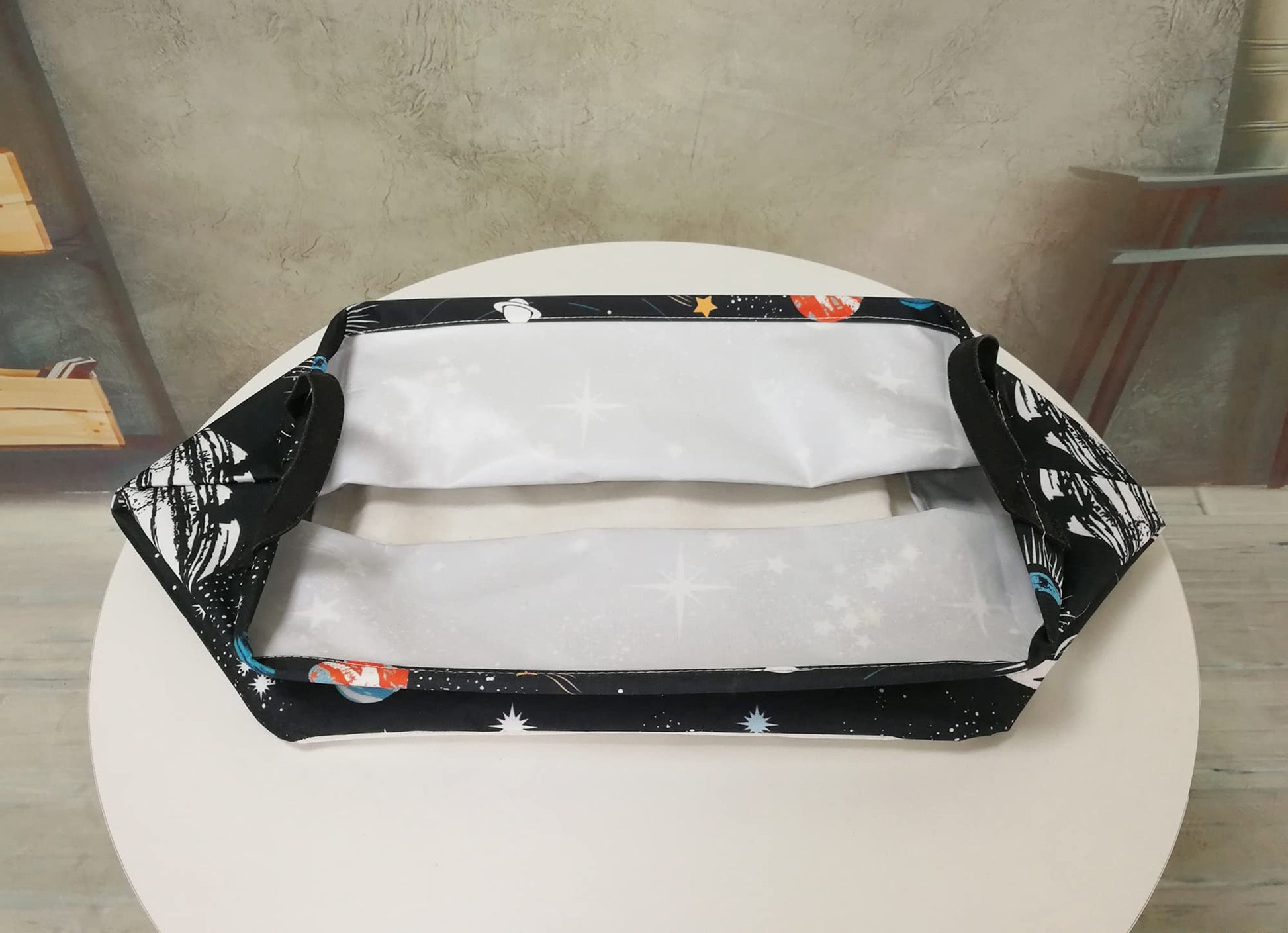 DUYIY - Cesta de almacenamiento para el hogar, cesta organizadora para niños, cesta de lavandería, cesta de regalo con asas para el hogar (planeta negro)