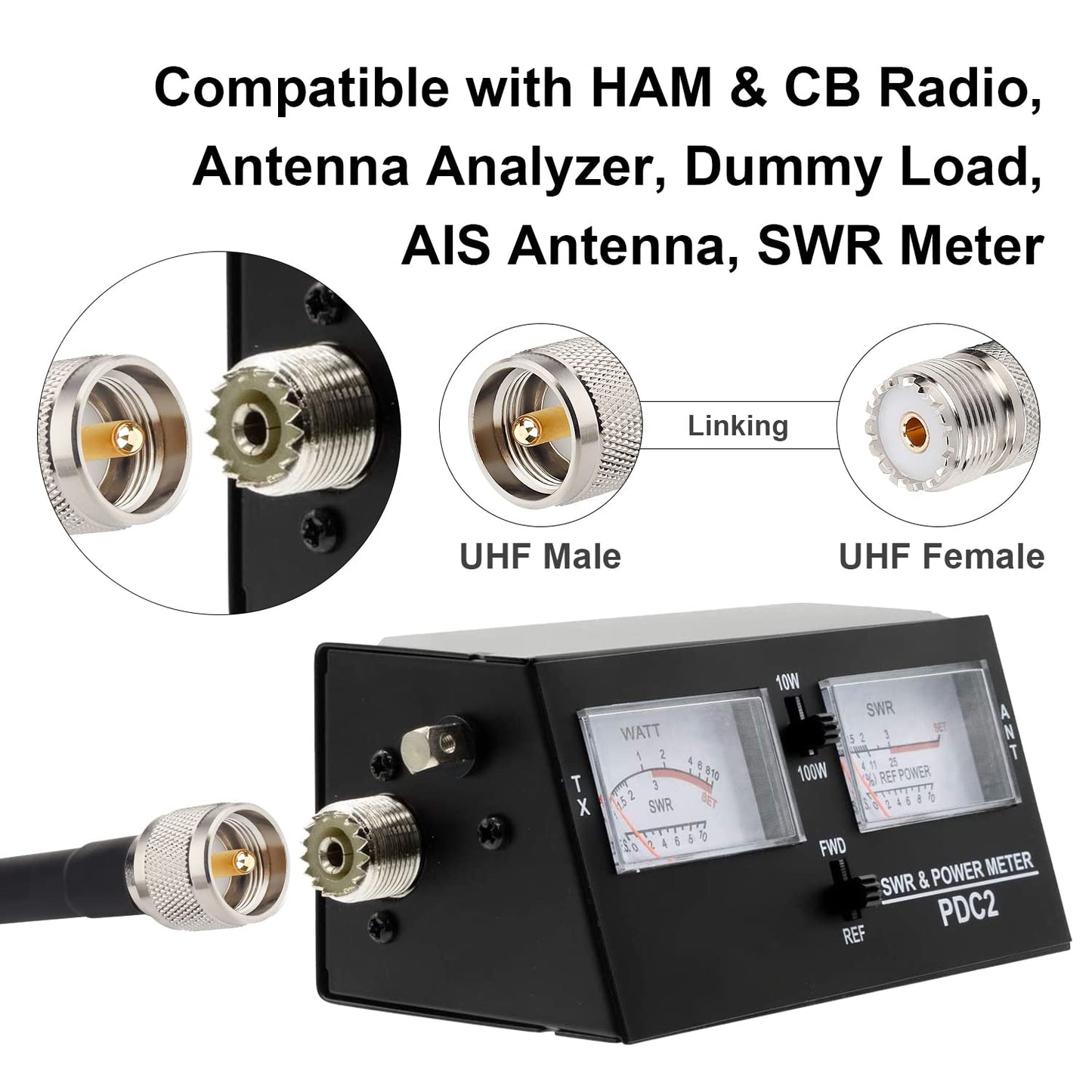 XRDS - Cable coaxial RF CB de 20 pies, KMR 400 UHF PL-259 UHF macho coaxial de baja pérdida de 50 ohmios para radio Ham CB,aficionado, radio de jamón, radio bidireccional, medidor SWR