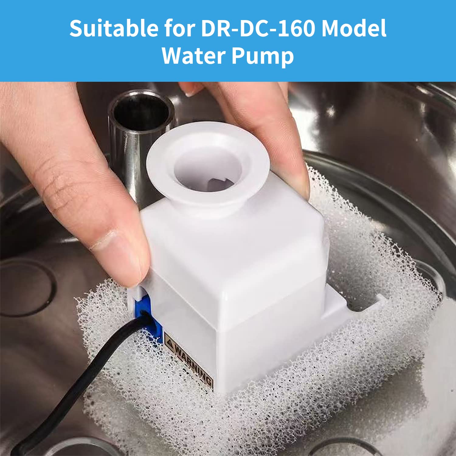 Filtro de espuma de esponja de repuesto para fuente de cerámica para mascotas y fuente de agua redonda de acero inoxidable de 2 l/64 onzas, prefiltro Katlikatqi compatible con bomba de agua DR-DC-160 (paquete de 12)