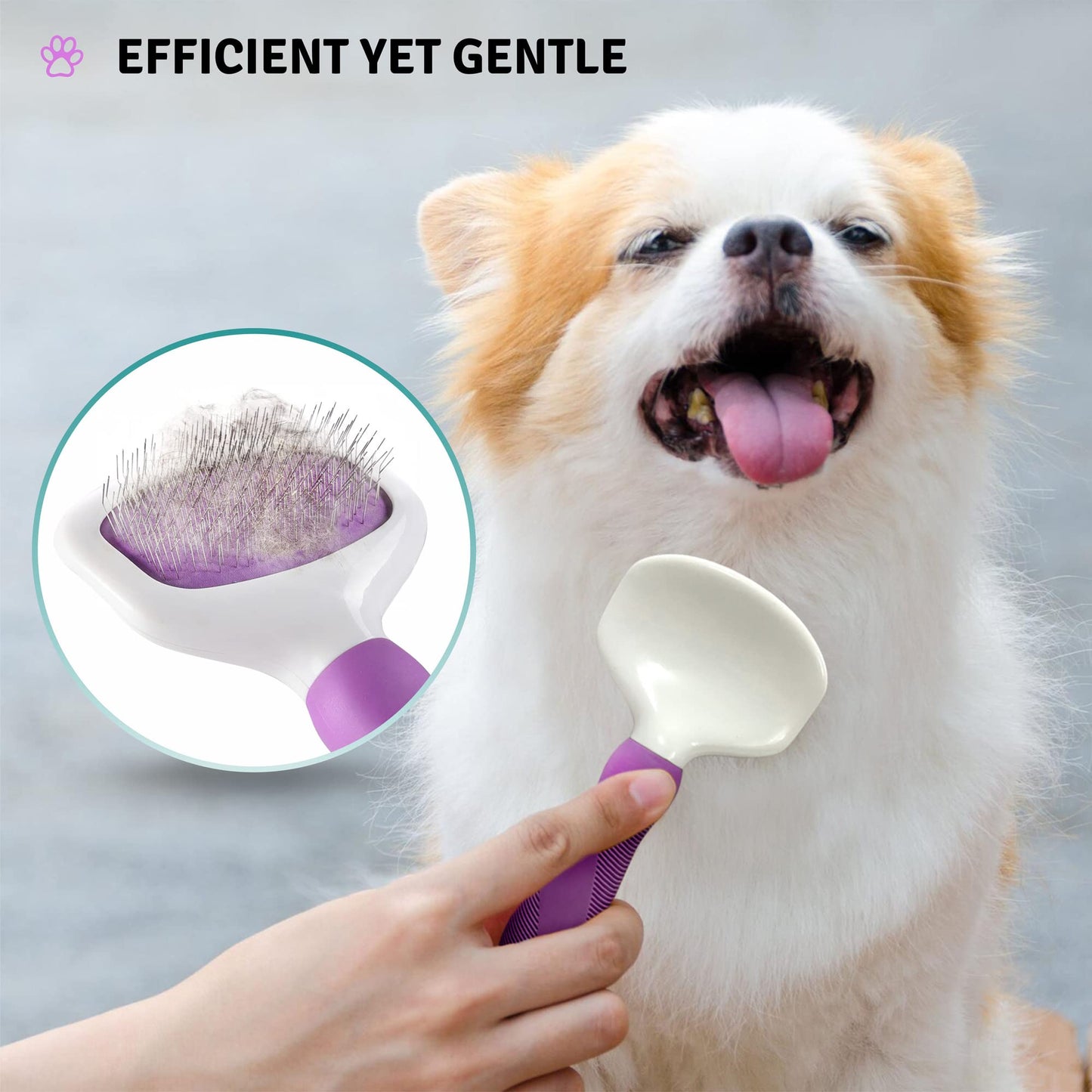 Cepillo Slicker Poodle Pet Mate Suelta Nudos para Peluquería en Perros Gatos Conejos