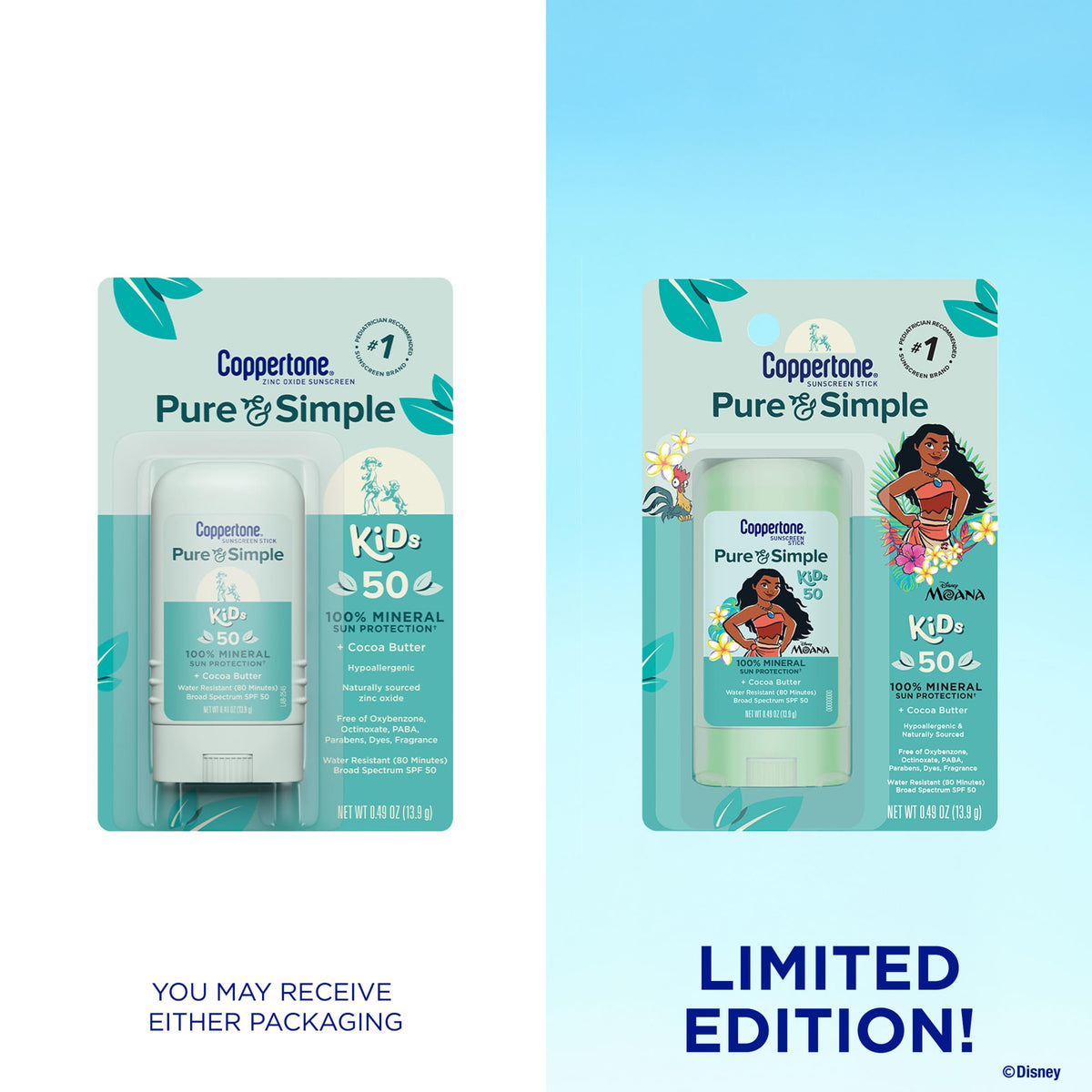 Coppertone KIDS Sunscreen Stick SPF 50 (0.5 Ounce) (Packaging may vary)