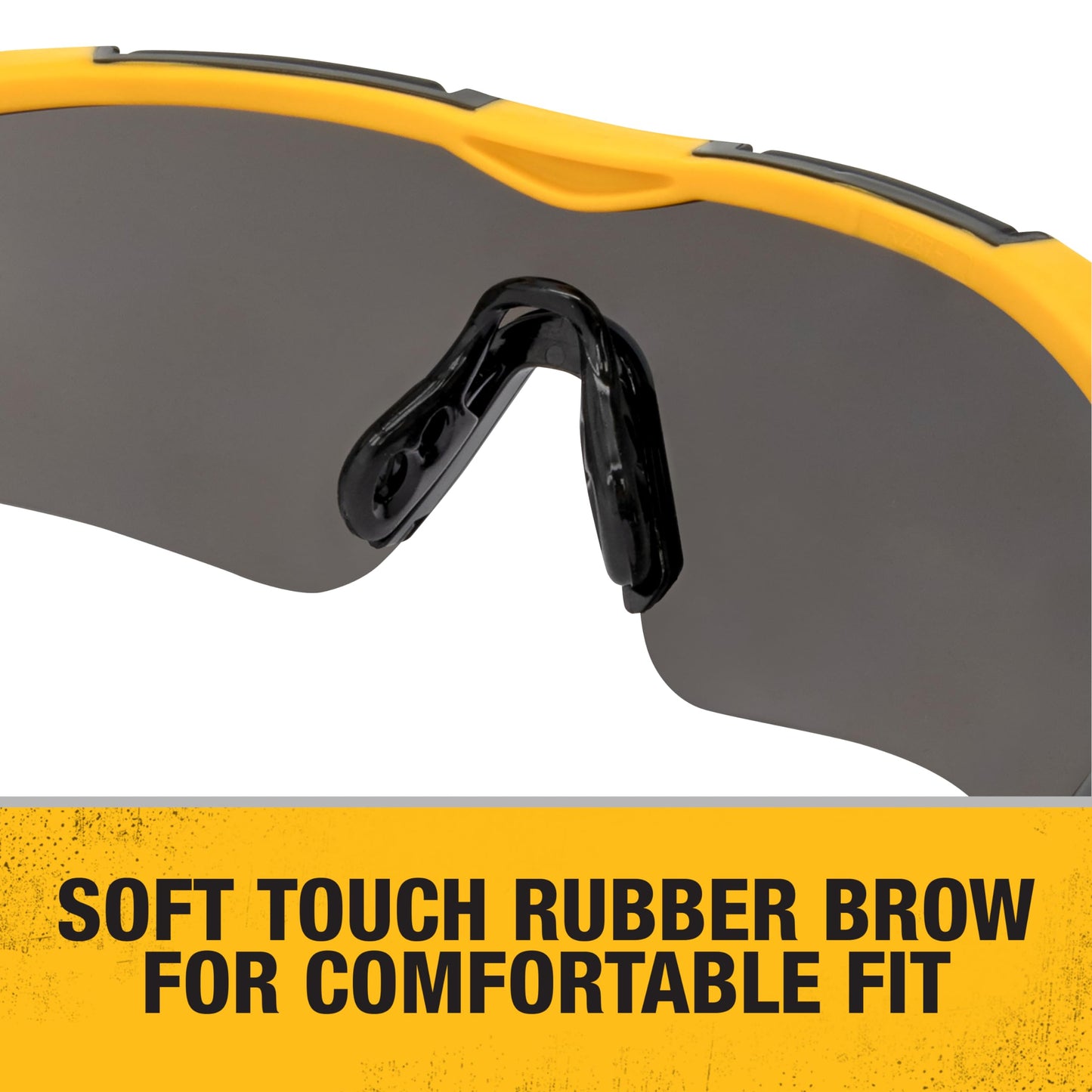 DEWALT DPG110 - anteojos protectoras unisex con marco de medio marco recortado, lente transparente de marco negro