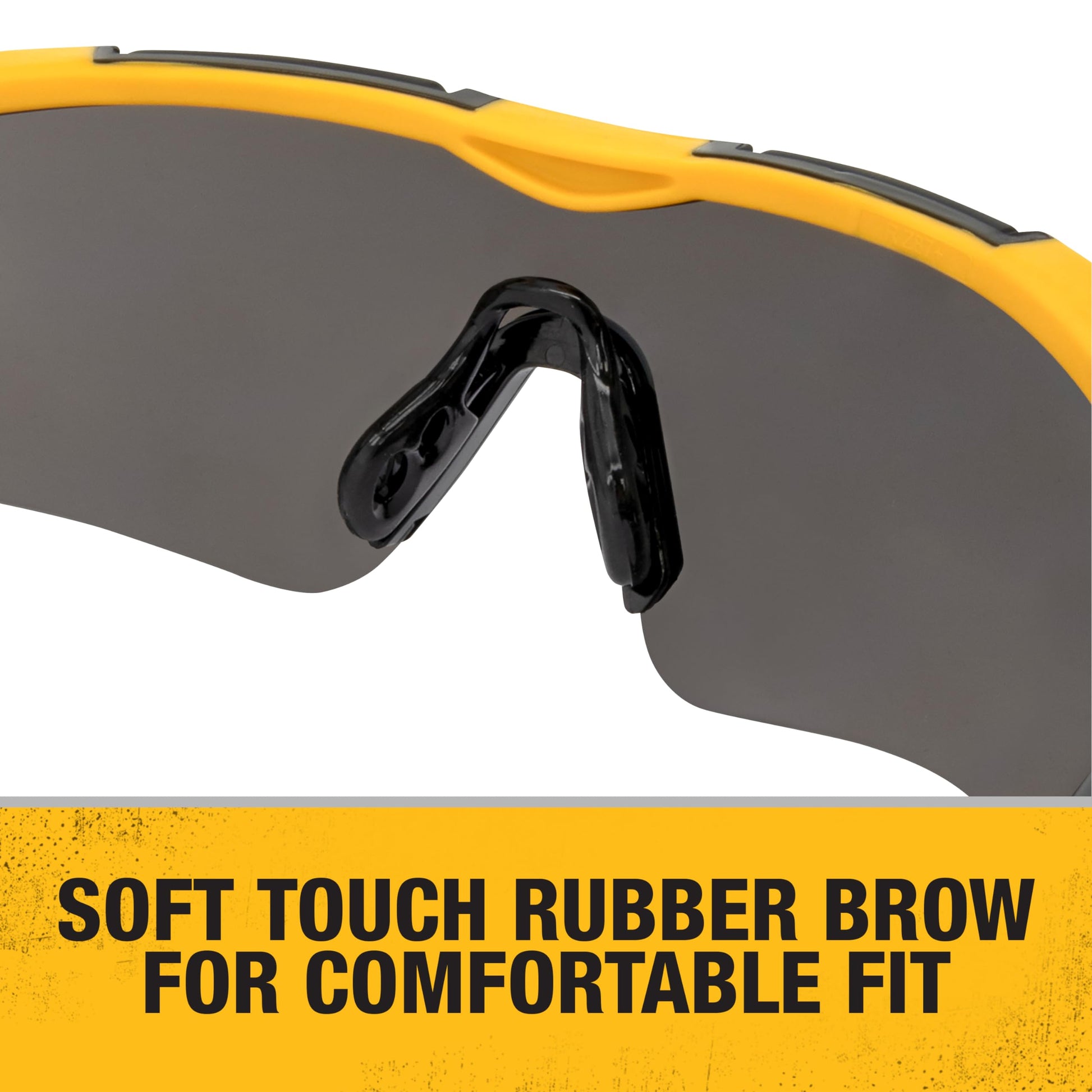 DEWALT DPG110 - anteojos protectoras unisex con marco de medio marco recortado, lente transparente de marco negro