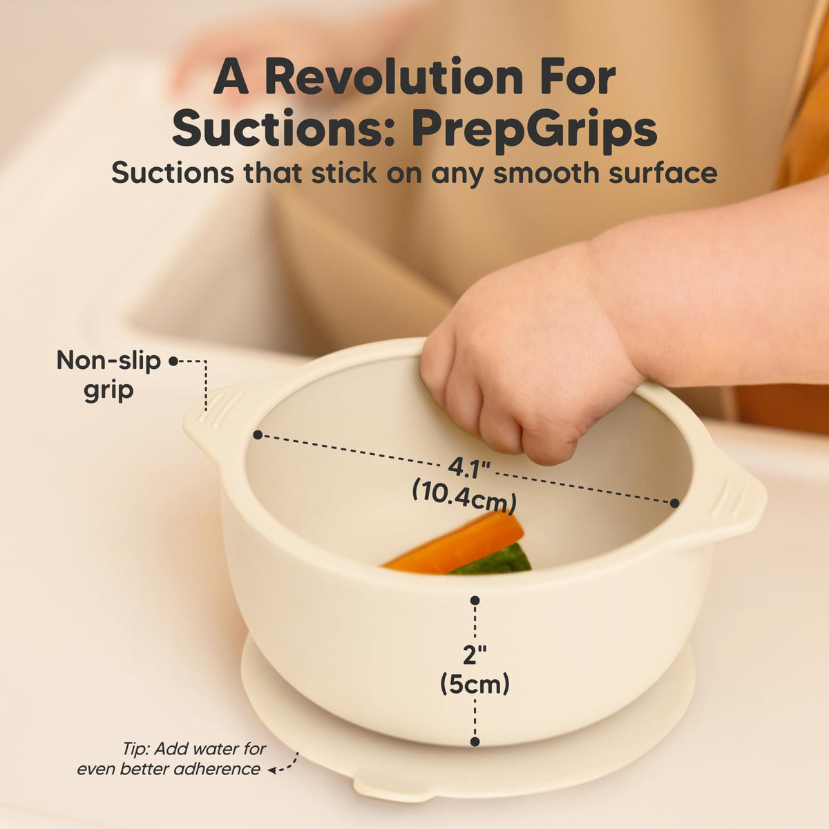 KeaBabies Pack de 2 ventosas de silicona Prep (Roseate)