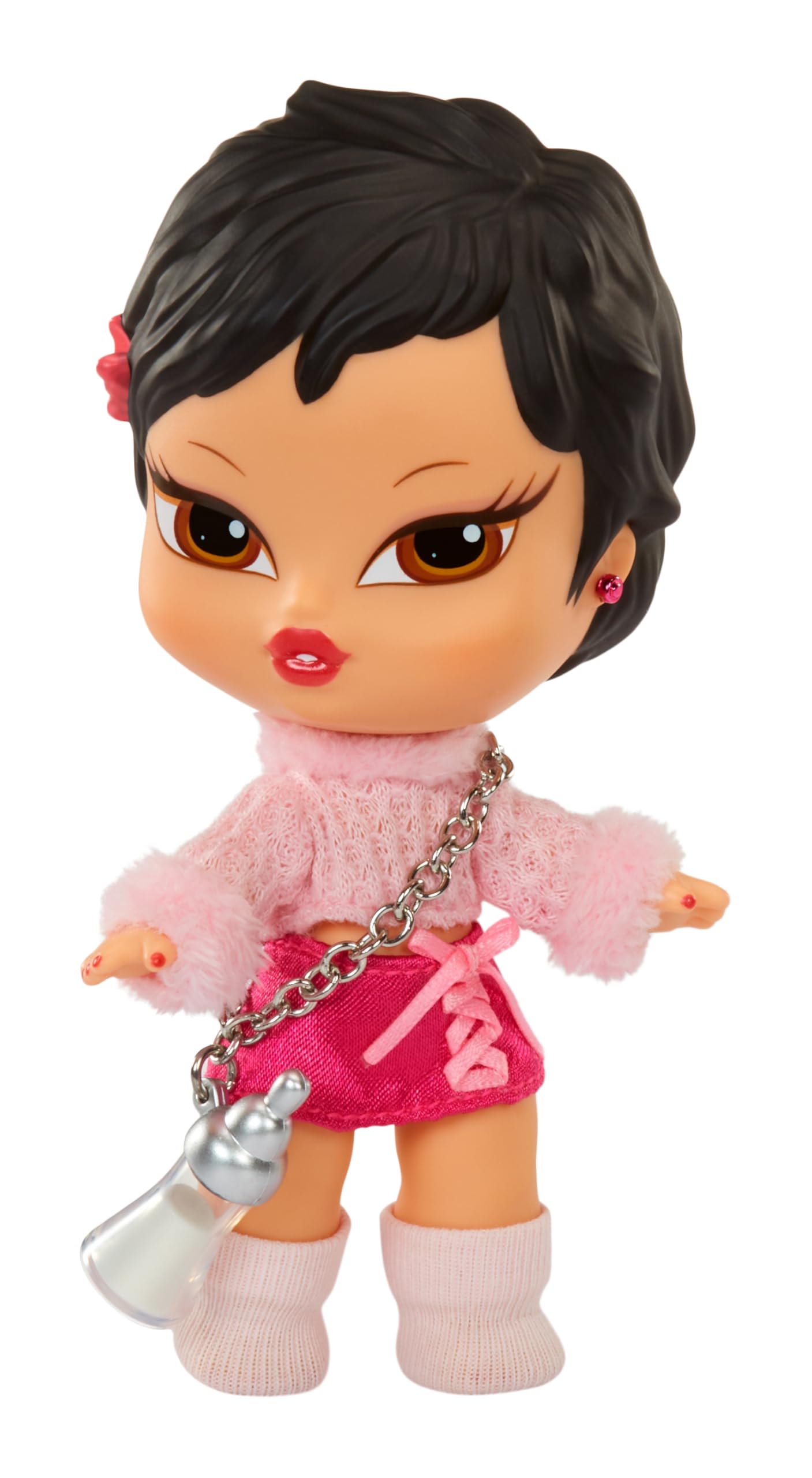 Bratz Babyz Runwayz - Jade - 1 Muñeca de Moda Coleccionable con Conjunto Elegante, Muñeca Bebé con Collar Que Funciona como Llavero - Juguete Infantil - Ideal para Niños y Niñas Mayores de 6 Años
