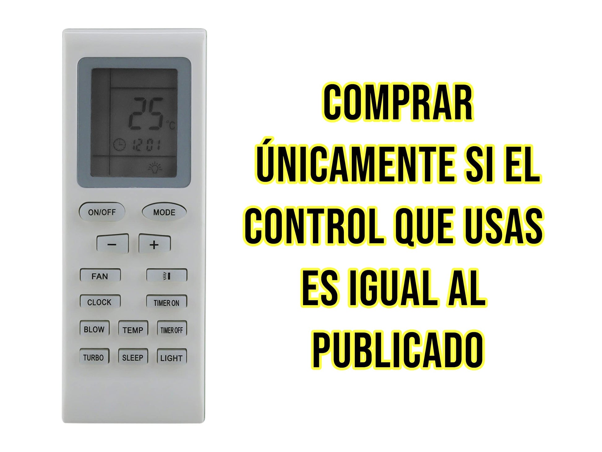 CONTROL EXPERT Control Aire Acondicionado Mirage remplazó Absolut X, Directo, Mini Split
