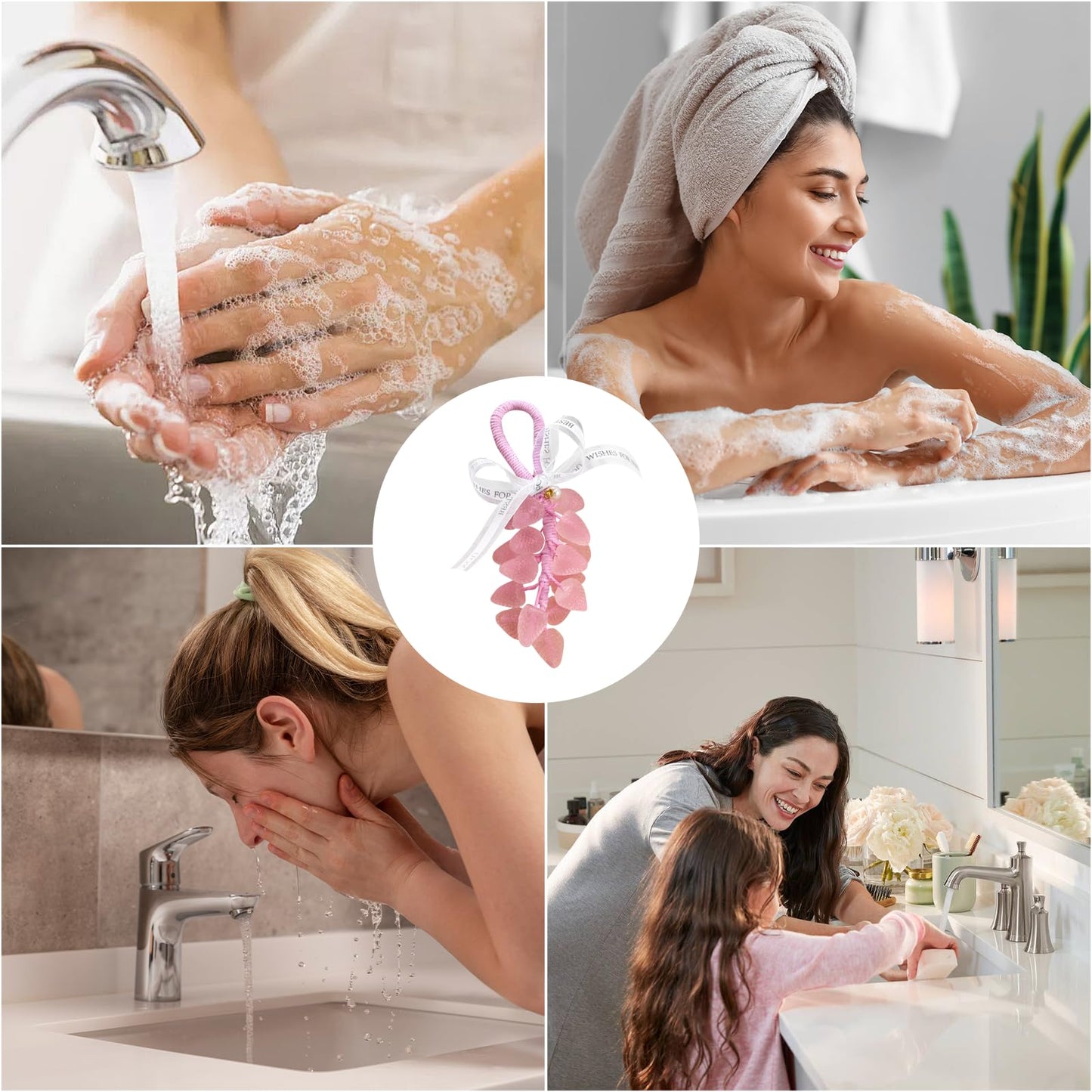 AGLOO Jabón de Fresa en Cuerda - Jabón Aromático en Barra Hecho a Mano, Decorativo para Lavarse las Manos y el Baño, Regalo para Hombres y Mujeres