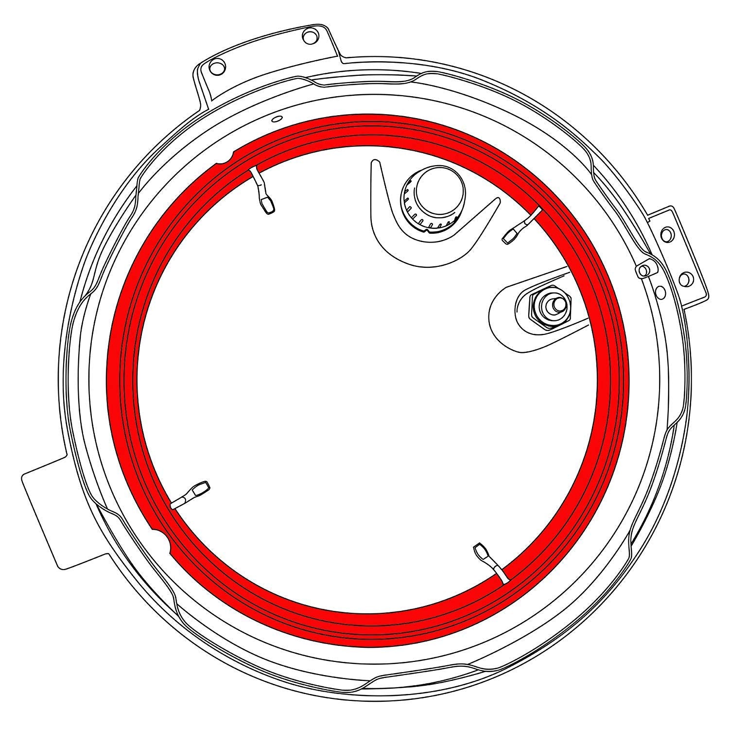 Anillo de sellado gourmet GJS compatible con olla de presión eléctrica GOURMIA (4 cuartos de galón). Este anillo no es creado ni vendido por Gourmia.