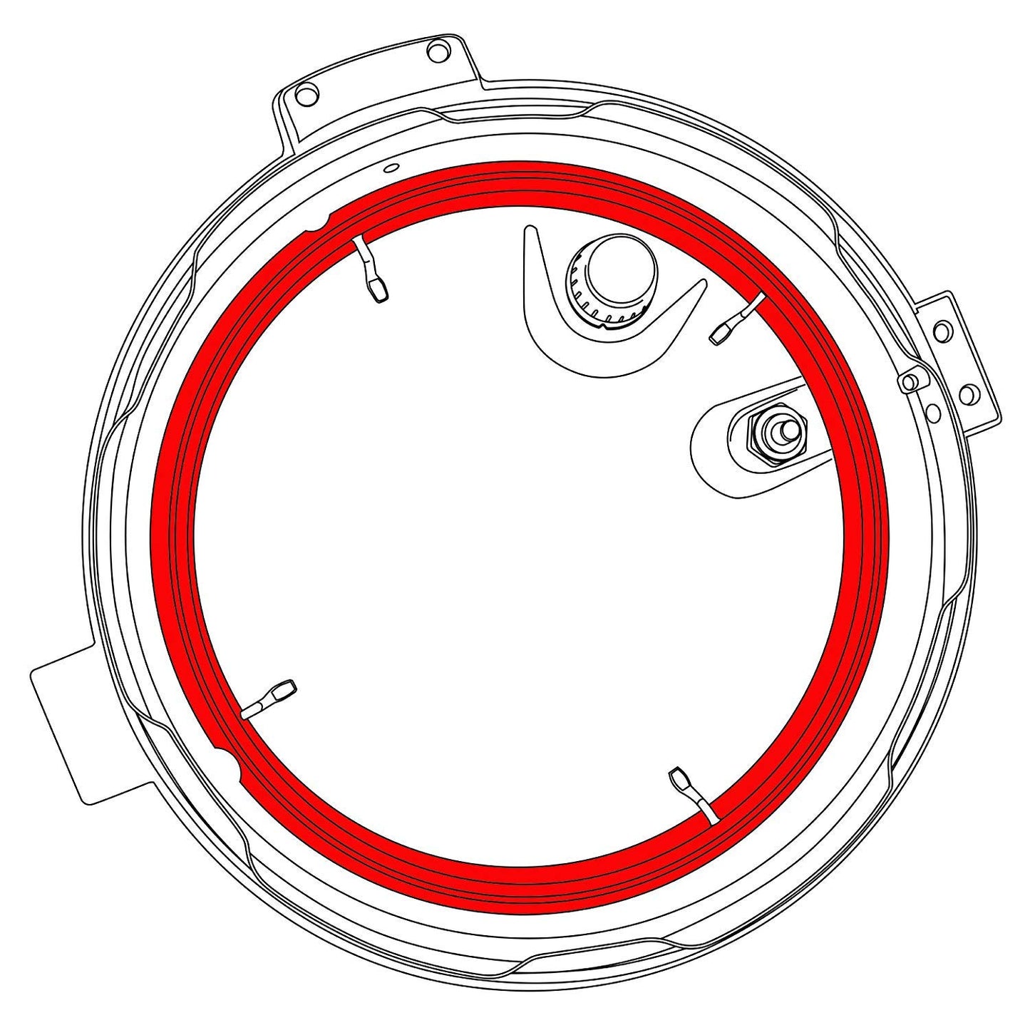 Anillo de sellado GJS Gourmet compatible con FARBERWARE de 6 cuartos de galón, 7 en 1 programable modelo WM-CS6004W". Este anillo no es creado o vendido por Farberware.