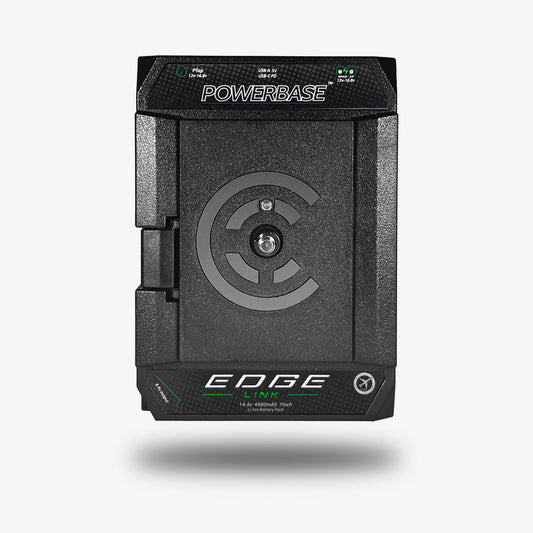 Core PowerBase Edge Link, 4700mAh 70Wh 14.8V con 2X D-Tap, USB-C PD, USB-A, LCD, para cámara, videocámara, Monitor, cineasta