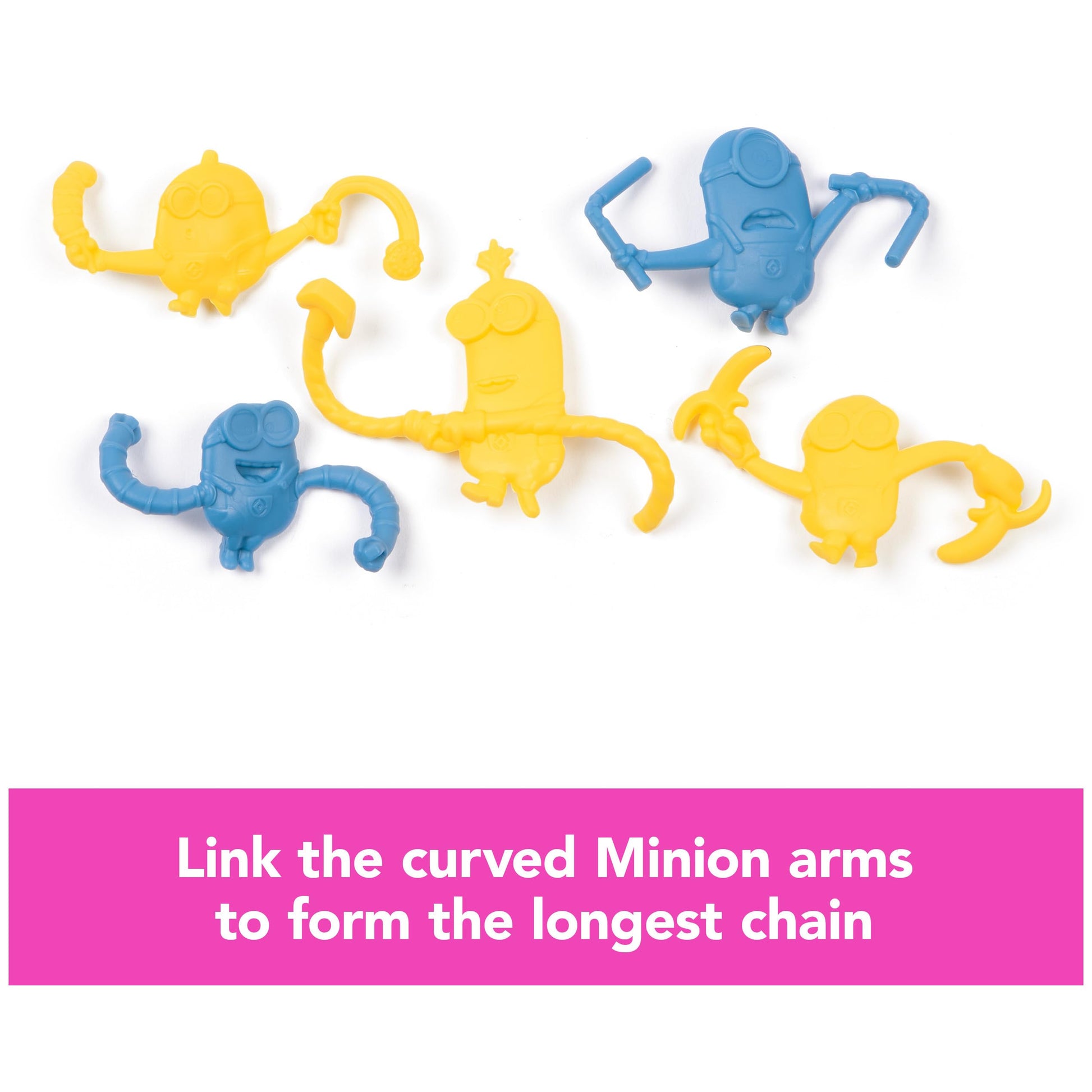 Barrel of Monkeys Minions, juego retro de conectar piezas para toda la familia | Juegos para niños en edad preescolar | Juegos clásicos | Juegos para noches de juegos en familia, a partir de 3 años