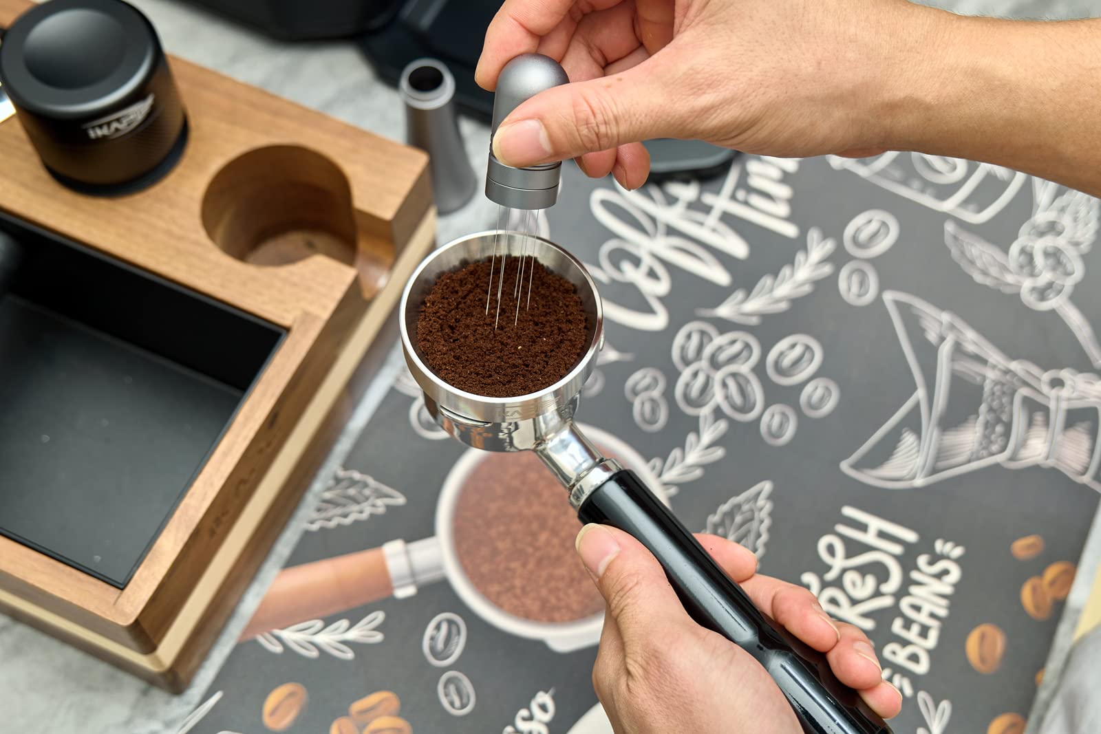 IKAPE Productos De Café, Embudo Dosificador De Espresso, Anillo Dosificador De Café De Acero Inoxidable Compatible Con Portafiltro Breville De 54 Mm 53Mm Plata