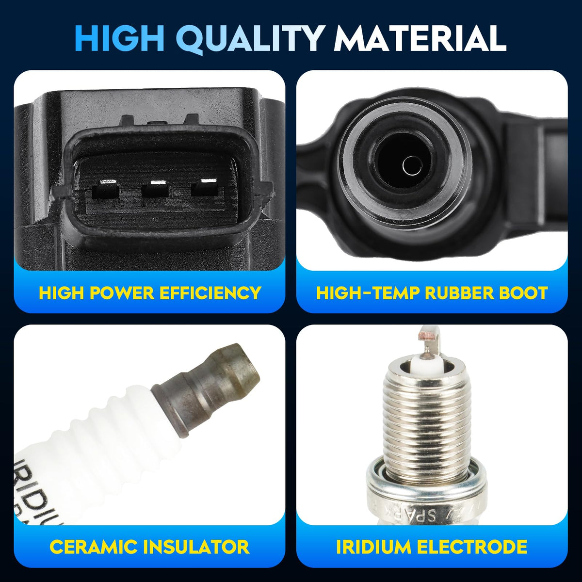 Paquete de Bocinas de Encendido y Bujías de Iridio para Infiniti y Nissan SUV 5.6L V8 2004-2007
