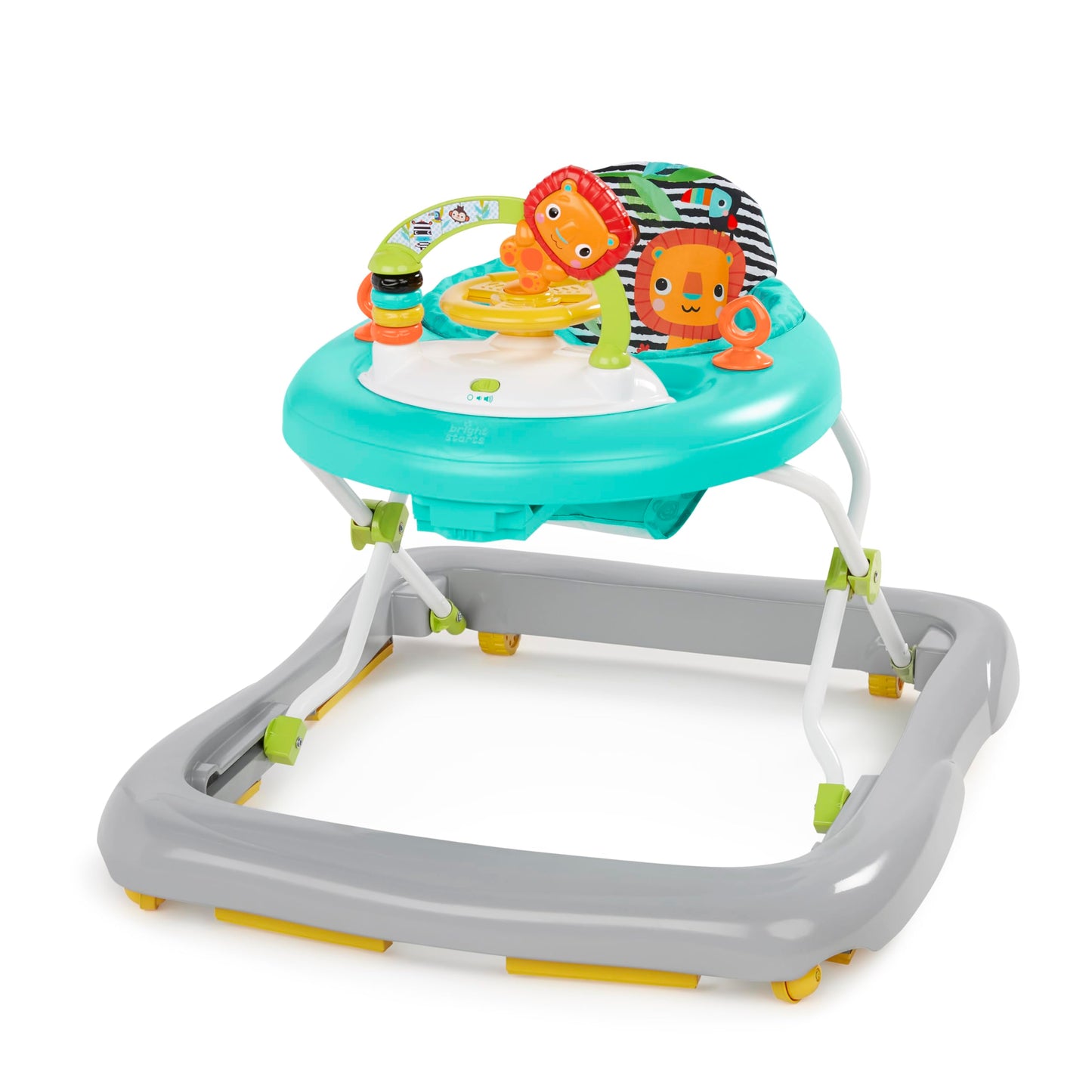 Bright Starts Zig Zag Zebra Walker with Easy Fold Frame for Storage, Ages 6 months +