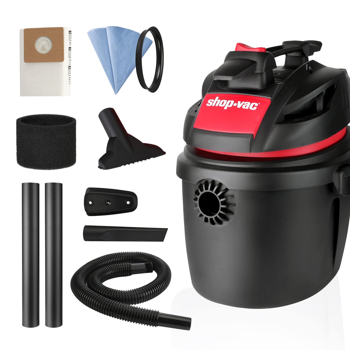 Aspiradora Compacta Shop-Vac en Soporte de Pared con Accesorios Multifuncionales