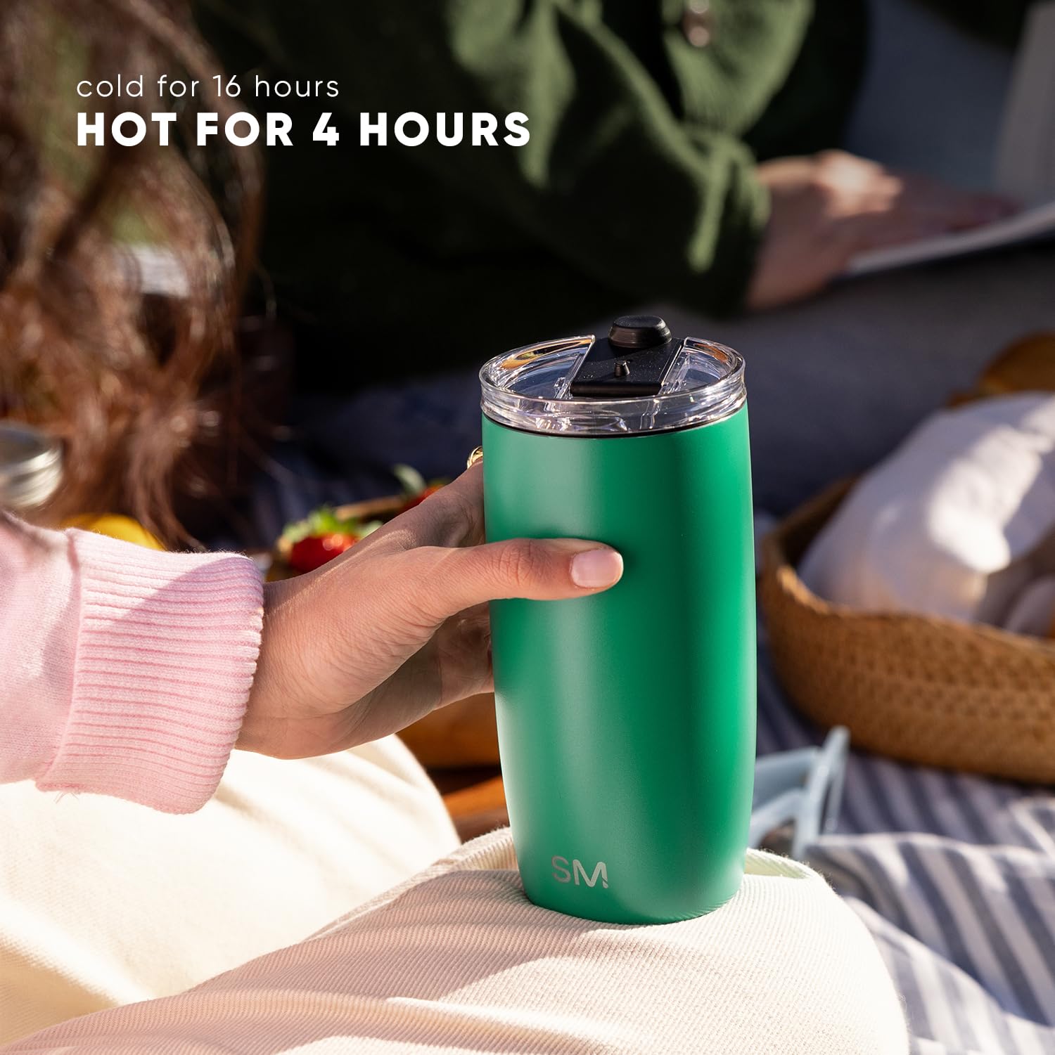Taza de Café para Viajes Simple Modern Lavender Mist Aislada 470ml para Mujeres y Hombres