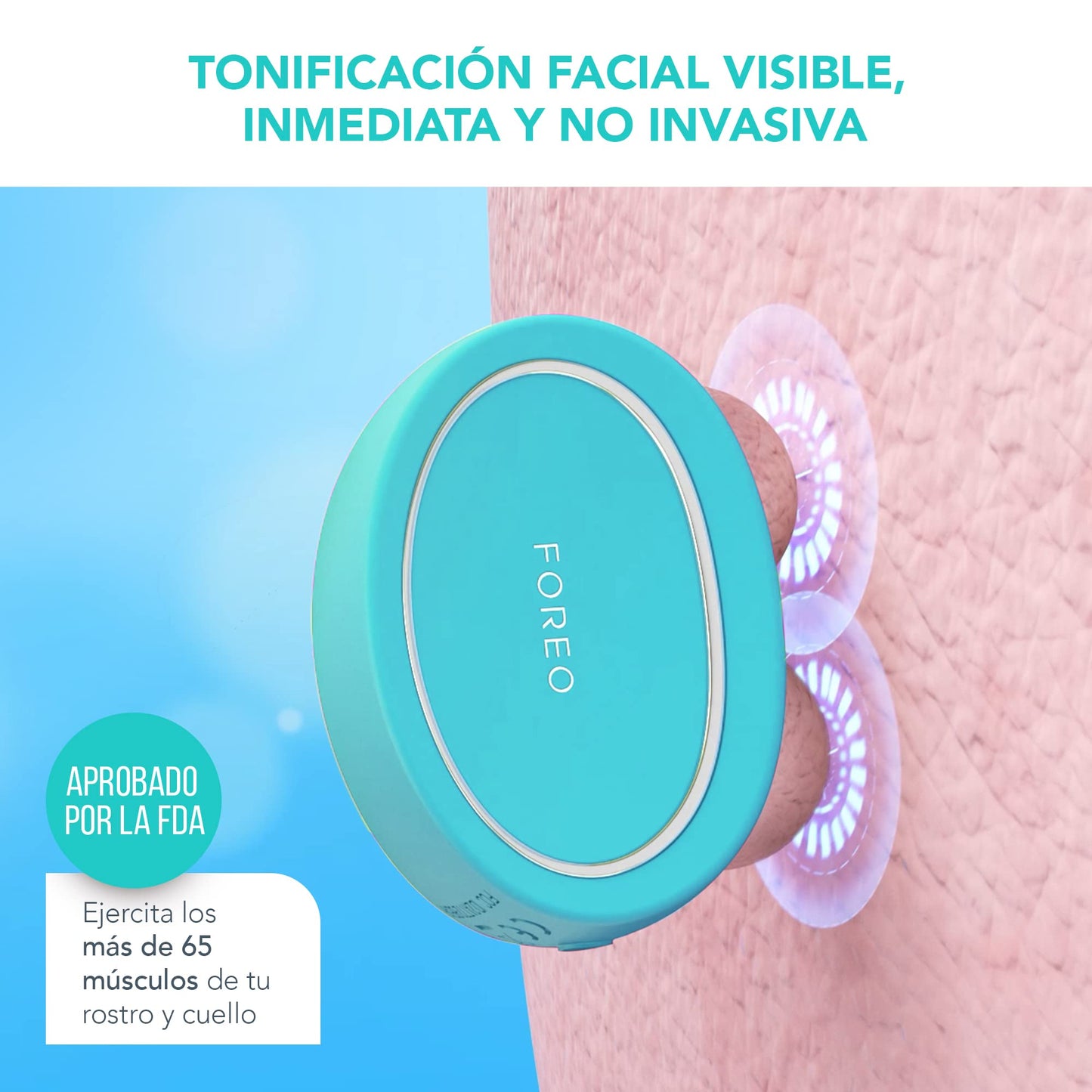 Foreo | Pack Forever Firm BEAR - Dispositivo facial de microcorriente BEAR + 2x sérum conductor 30 ml - Masajeador facial antiedad - Lifting instantáneo - Set para el cuidado de la piel - Mint