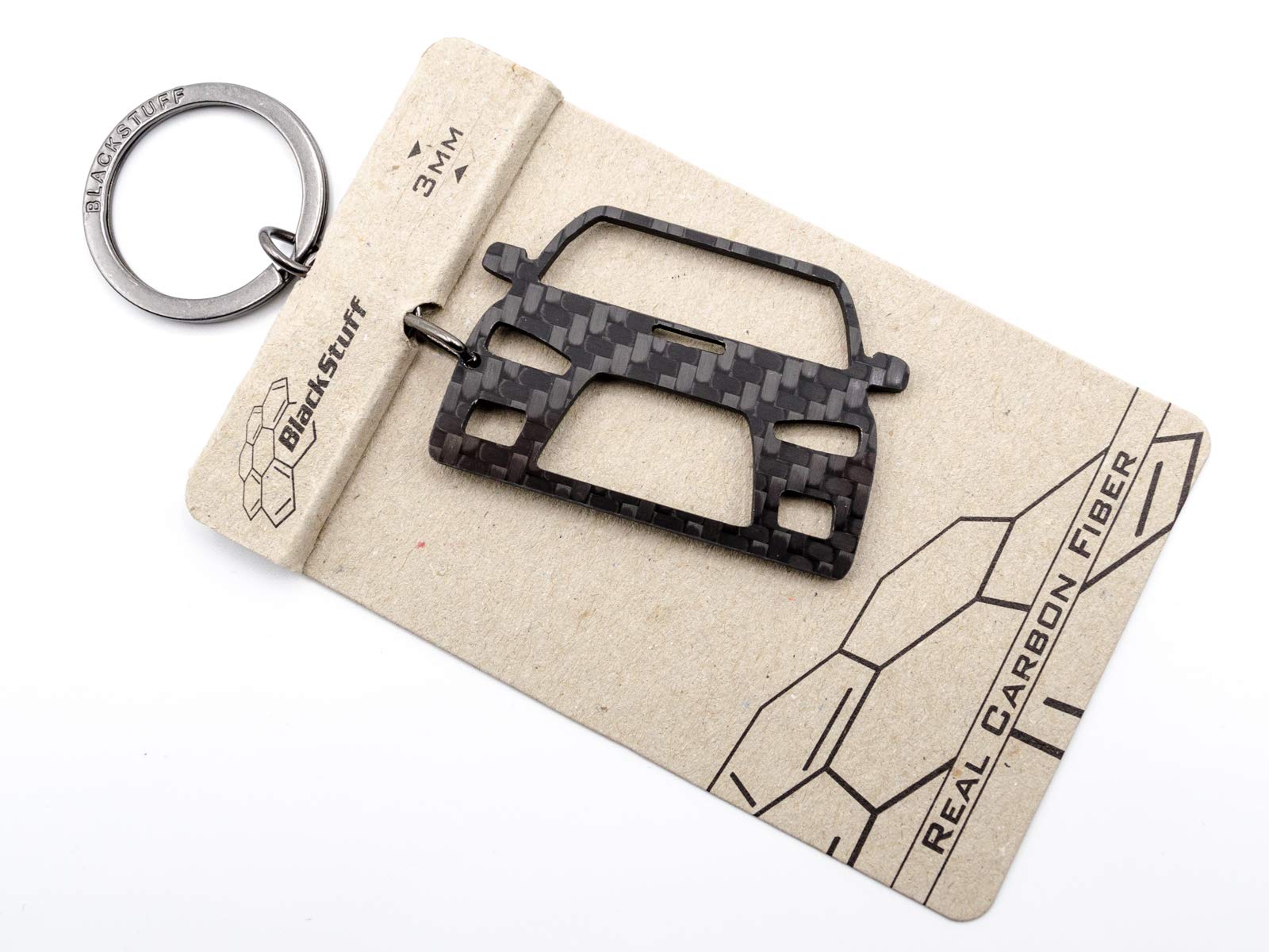 BlackStuff Llavero de fibra de carbono compatible con Lancer Evo 10 BS-103